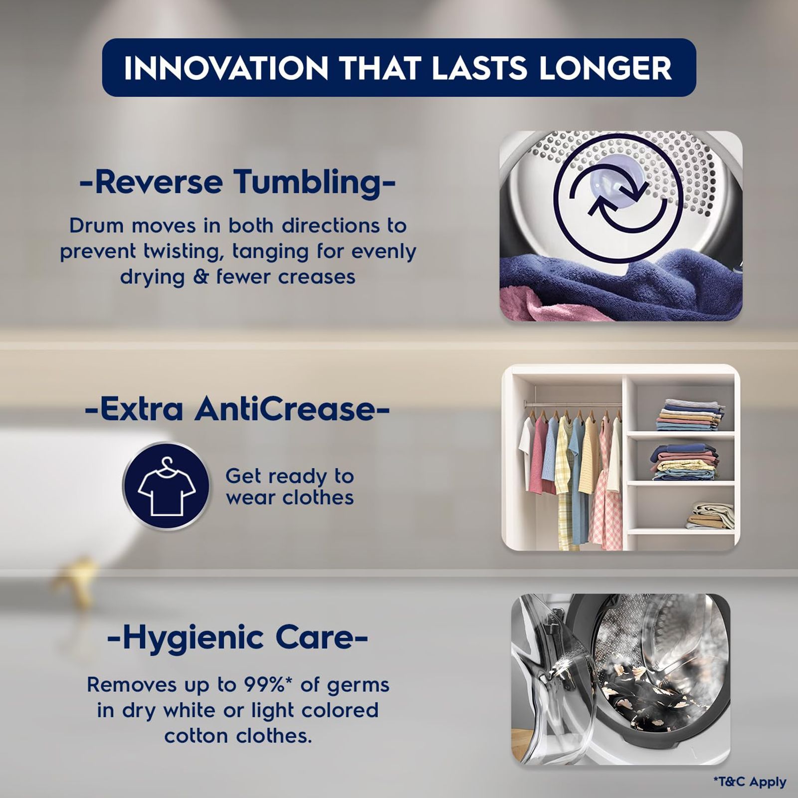 Electrolux UltimateCare 300 7.5 kg Fully Automatic Front Load Dryer (ReverseTumbling Function, EDV754H3WB, White)_17