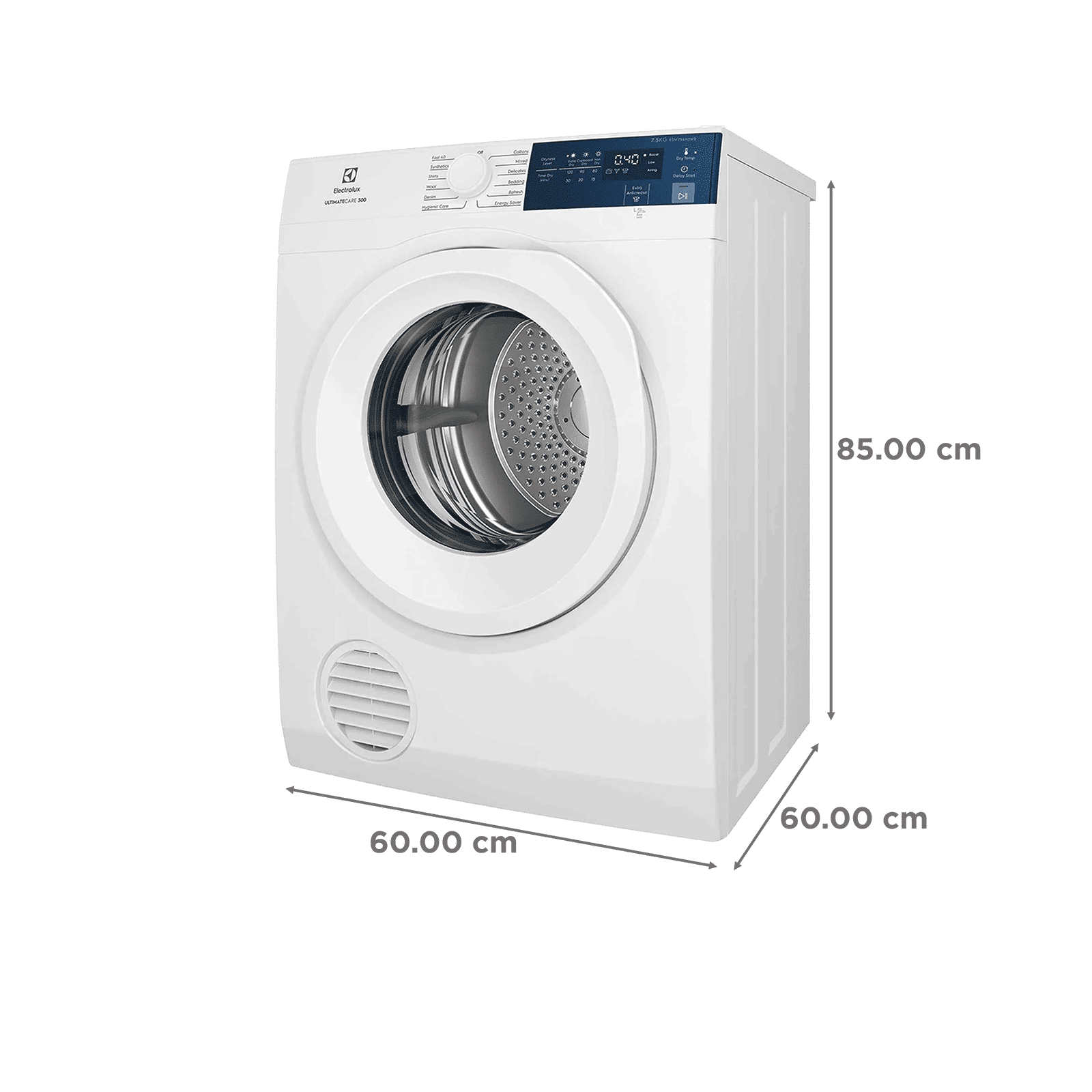 Electrolux UltimateCare 300 7.5 kg Fully Automatic Front Load Dryer (ReverseTumbling Function, EDV754H3WB, White)_3