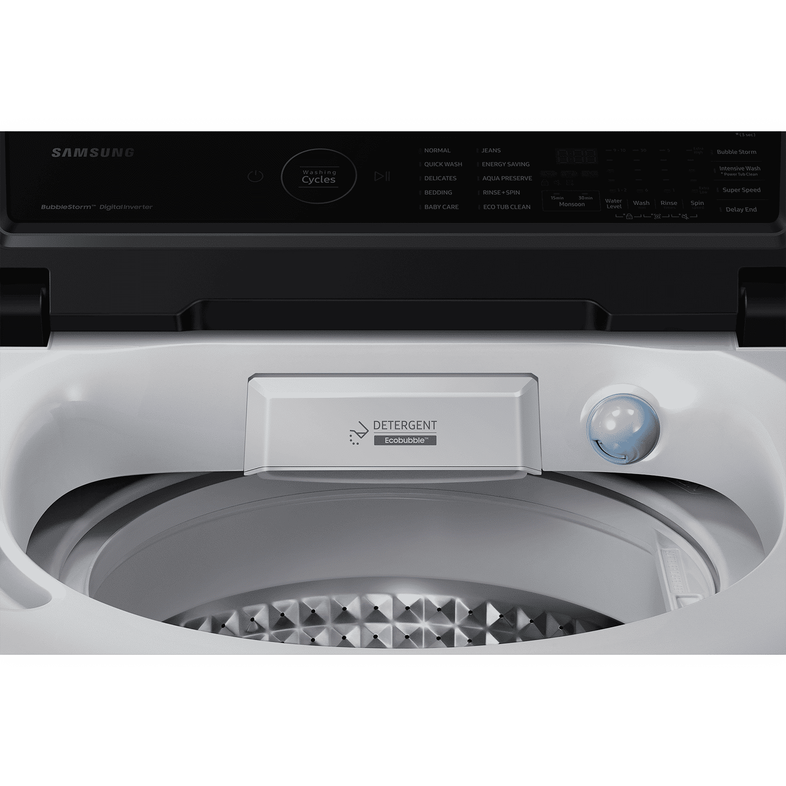 SAMSUNG 7 Kg 5 Star Inverter Fully Automatic Top Load Washing Machine (WA70BG4545BGTL, Ecobubble Technology, Light Grey)_8