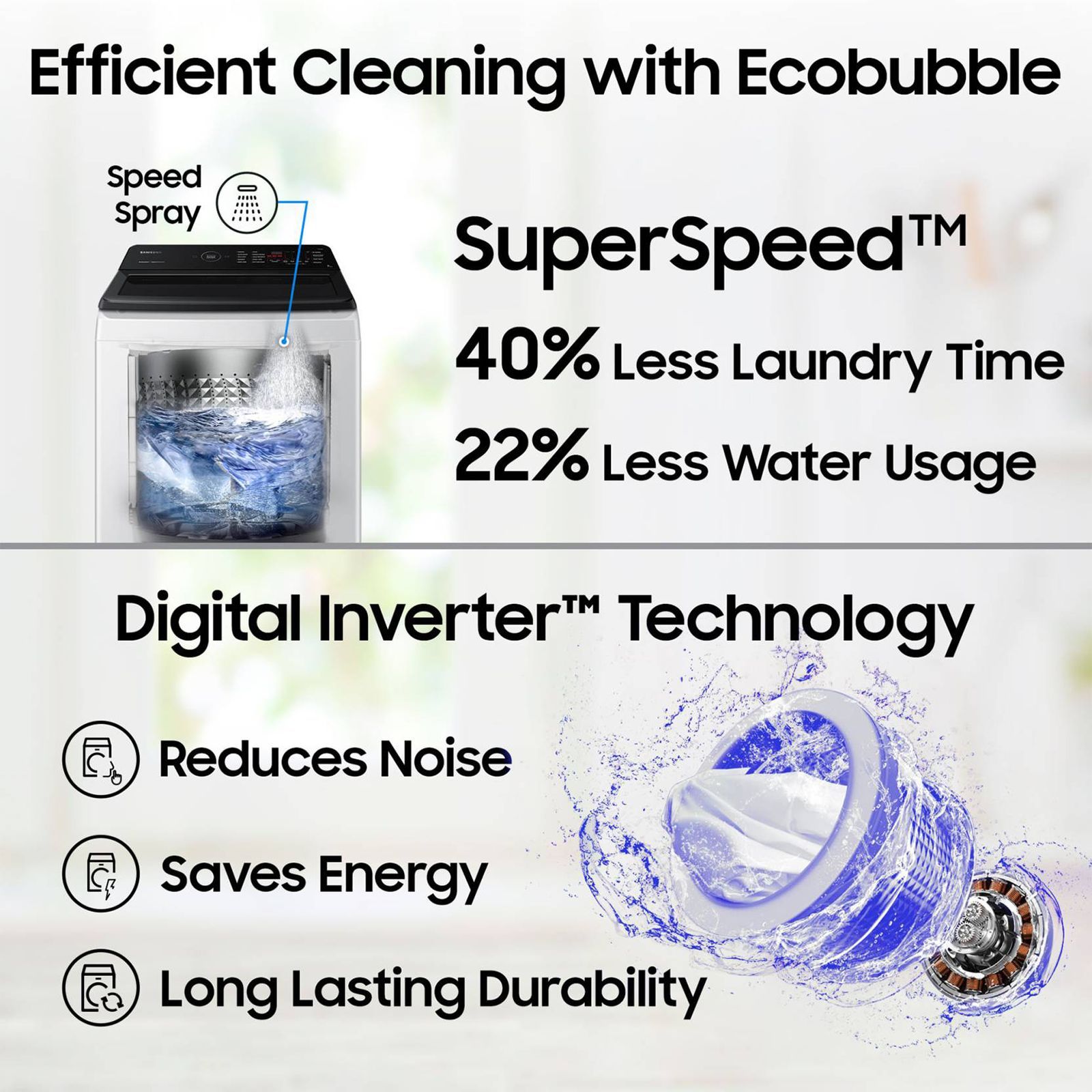 SAMSUNG 7 Kg 5 Star Inverter Fully Automatic Top Load Washing Machine (WA70BG4545BGTL, Ecobubble Technology, Light Grey)_15