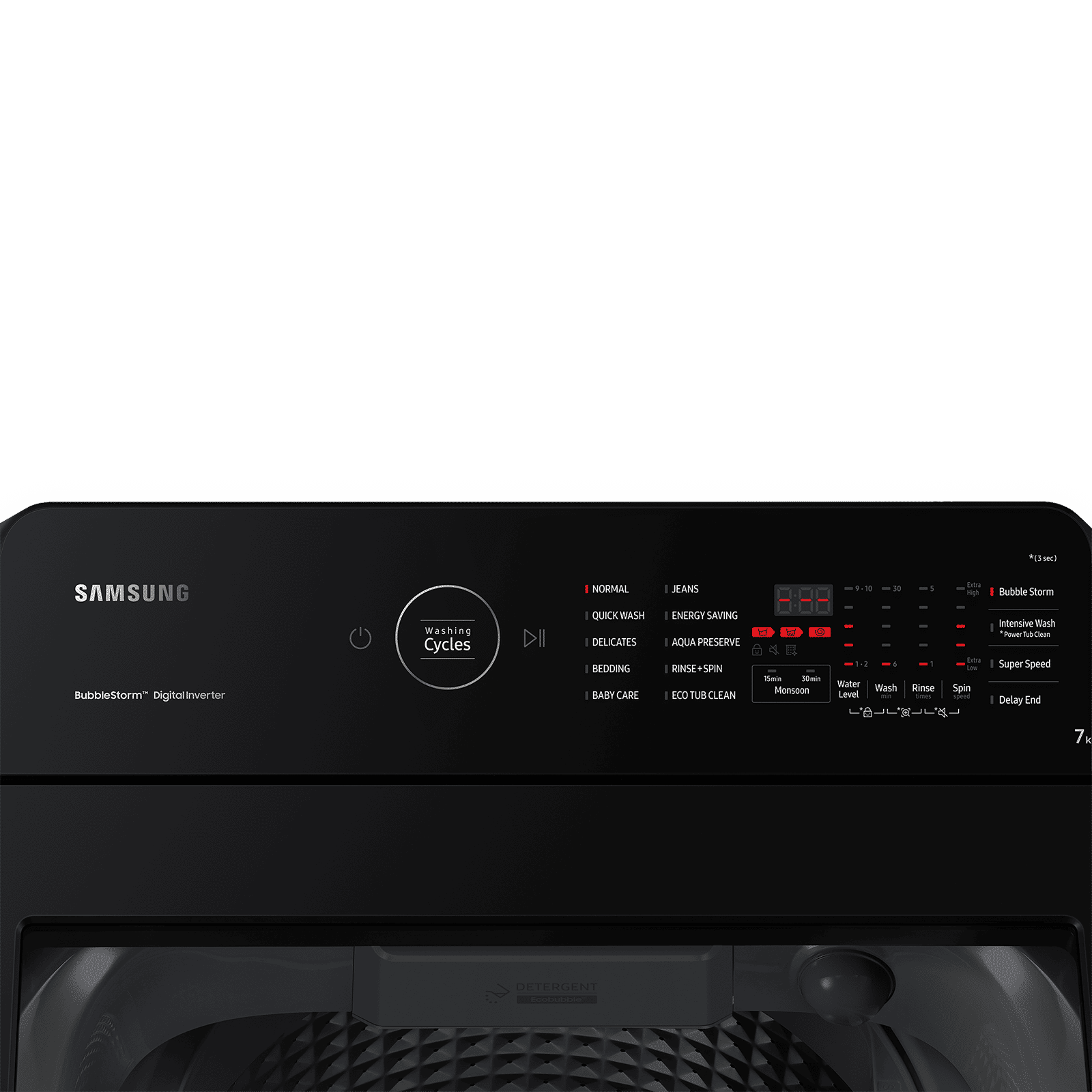 SAMSUNG 7 Kg 5 Star Inverter Fully Automatic Top Load Washing Machine (WA70BG4545BGTL, Ecobubble Technology, Light Grey)_4