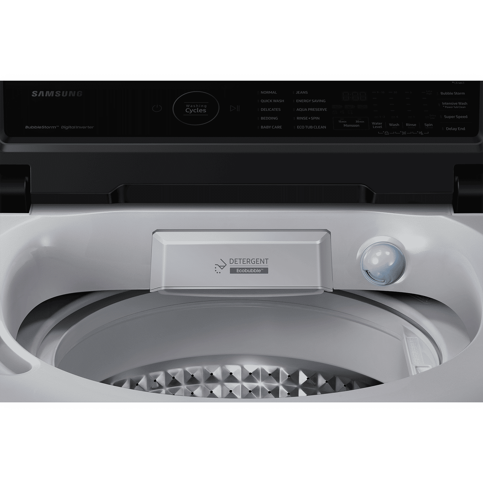 SAMSUNG 8 Kg 5 Star Inverter Fully Automatic Top Load Washing Machine (WA80BG4545BYTL, Ecobubble Technology, Lavender Grey)_9