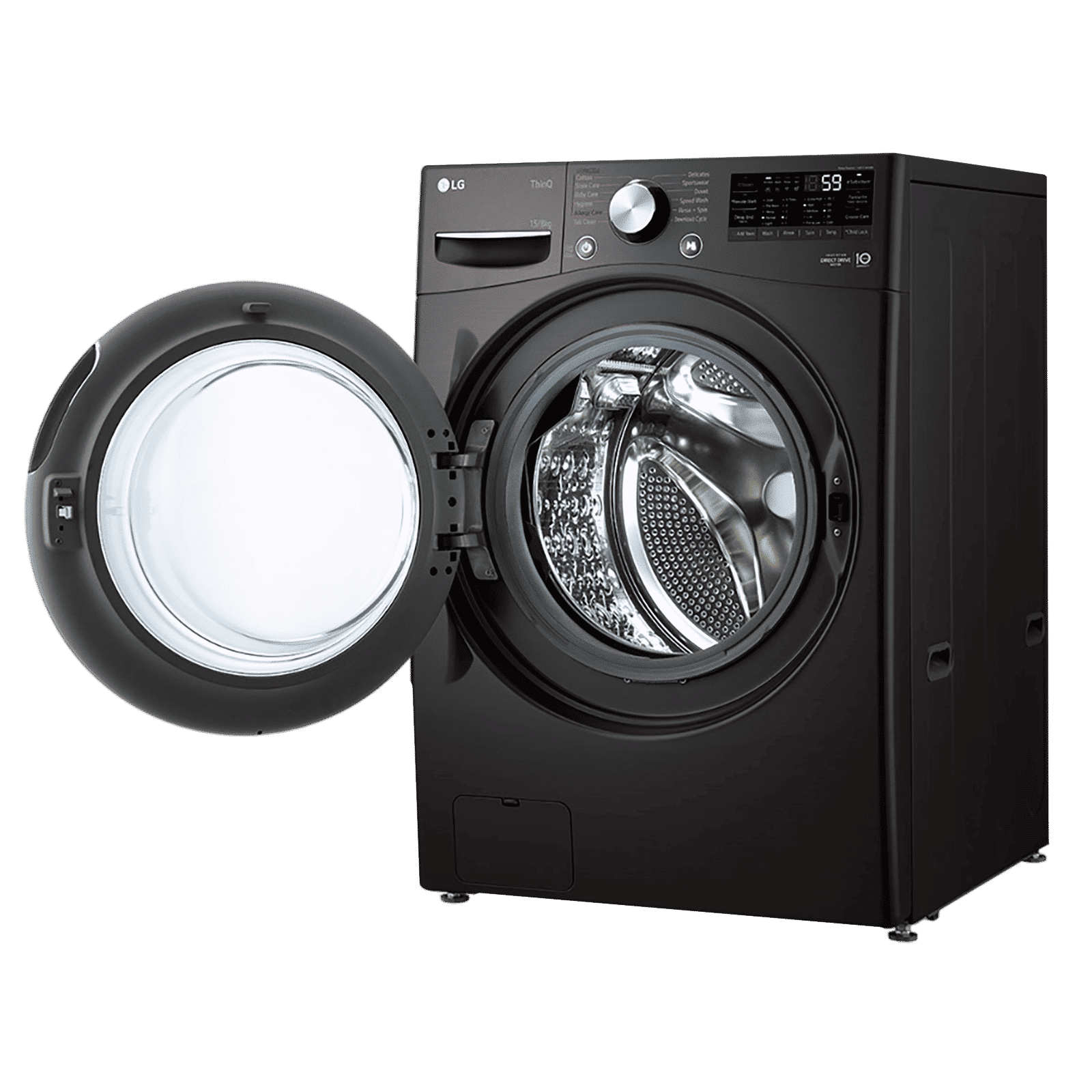 LG 15/8 kg 5 Star Fully Automatic Front Load Washer Dryer(FHD1508STB.ABLQEIL, AI Direct Drive, Black VCM)_19