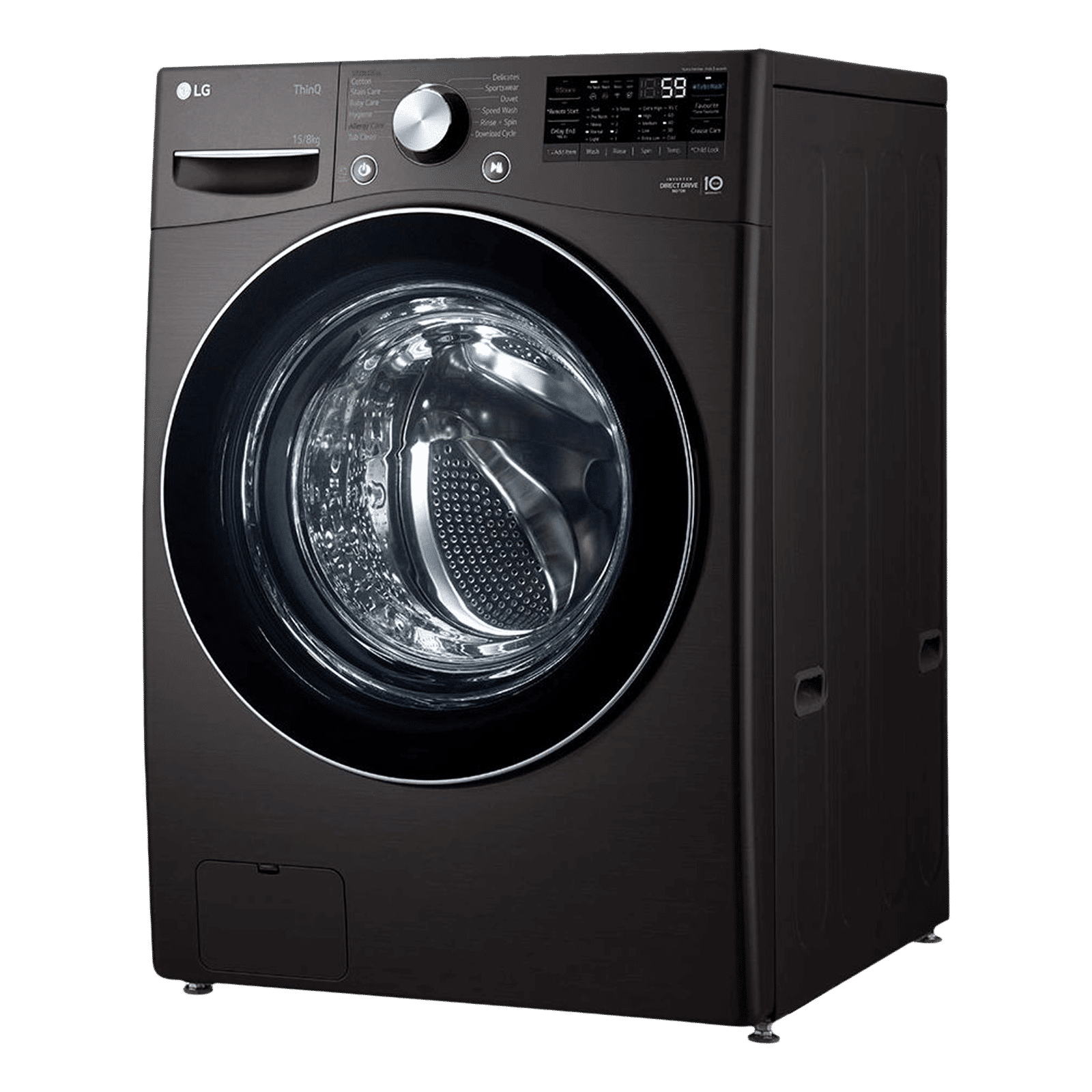 LG 15/8 kg 5 Star Fully Automatic Front Load Washer Dryer(FHD1508STB.ABLQEIL, AI Direct Drive, Black VCM)_5