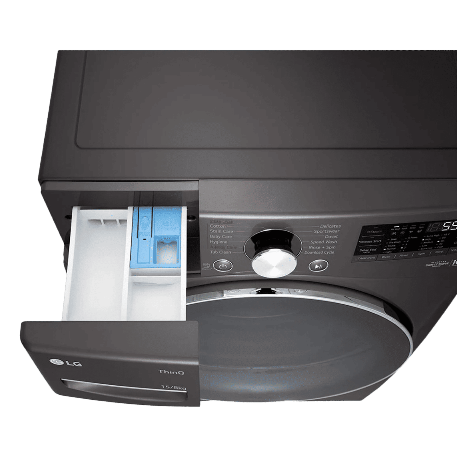 LG 15/8 kg 5 Star Fully Automatic Front Load Washer Dryer(FHD1508STB.ABLQEIL, AI Direct Drive, Black VCM)_8