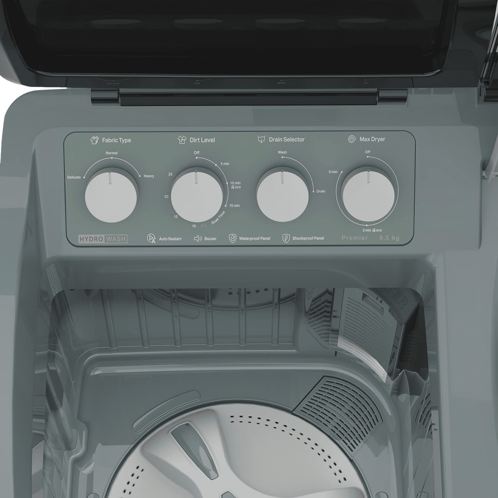 Whirlpool 8.5Kg 5 Star Semi- Automatic Washing Machine with 3D Wave Technology (Hydrowash Premier, 30282, Silver)_6