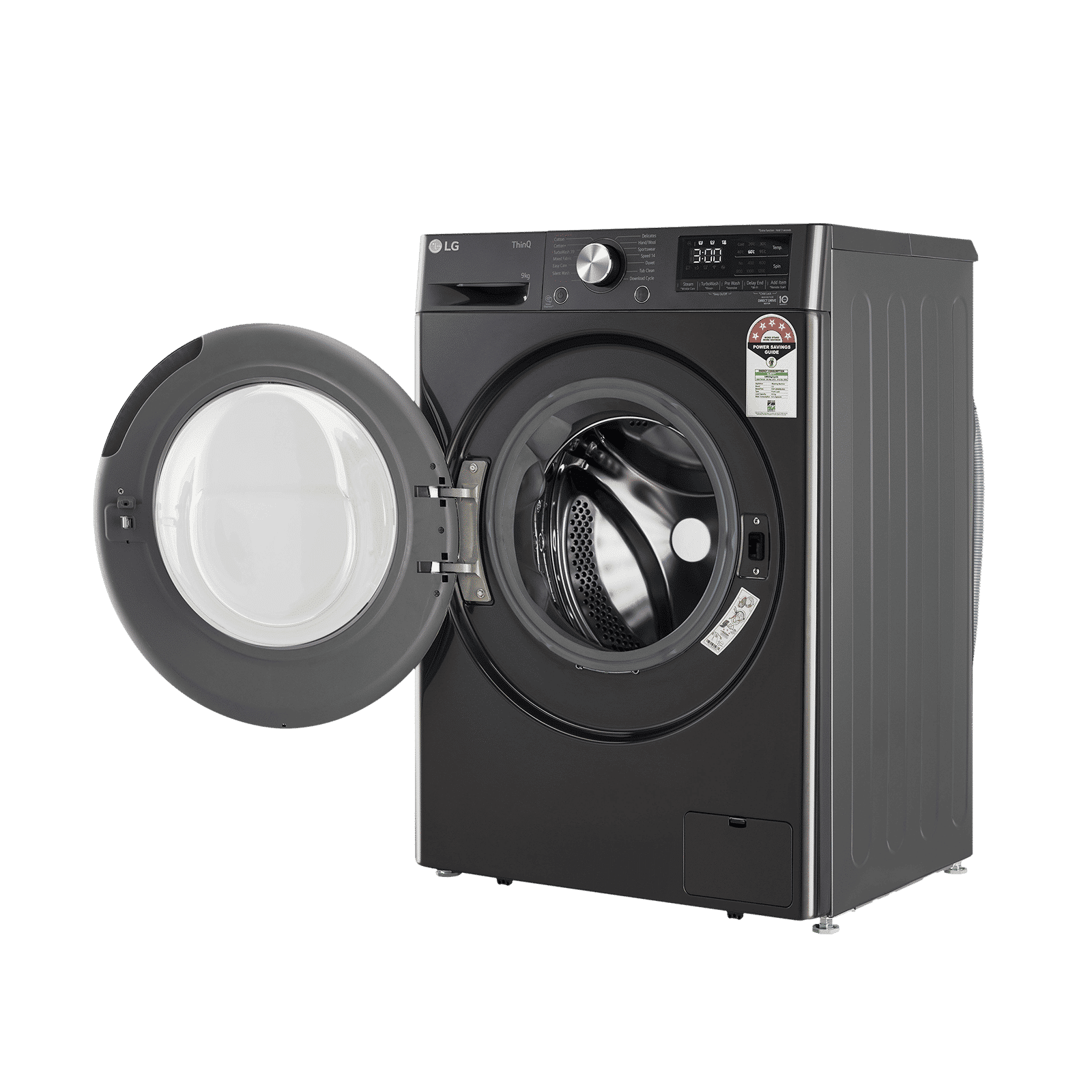 LG 9 Kg 5 Star Inverter Fully Automatic Front Load Washing Machine (FHP1209Z9B.ABLQEIL, In-built Heater, Steam Plus, Black)_12