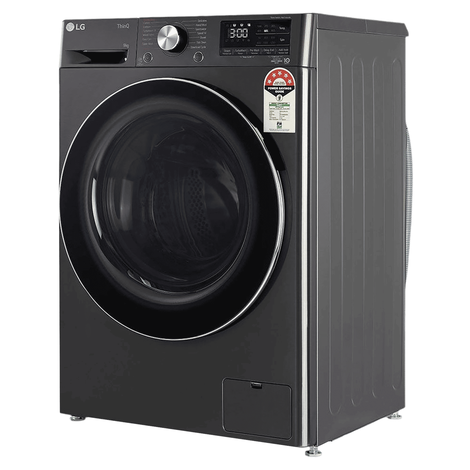 LG 9 Kg 5 Star Inverter Fully Automatic Front Load Washing Machine (FHP1209Z9B.ABLQEIL, In-built Heater, Steam Plus, Black)_5