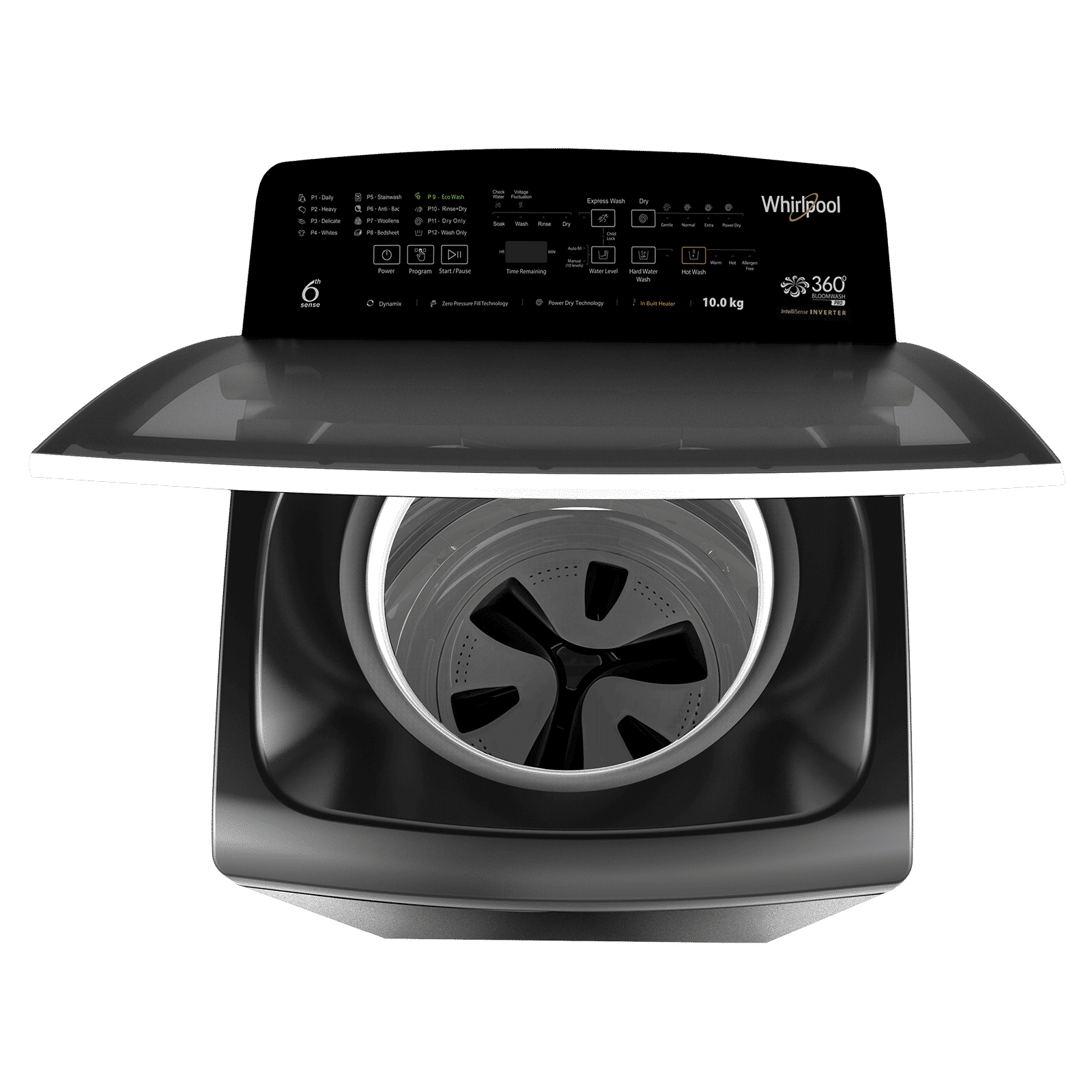 Whirlpool 10 kg Fully Automatic Top Load Washing Machine (BW Pro, 31593, 6th Sense Technology, Graphite)_10