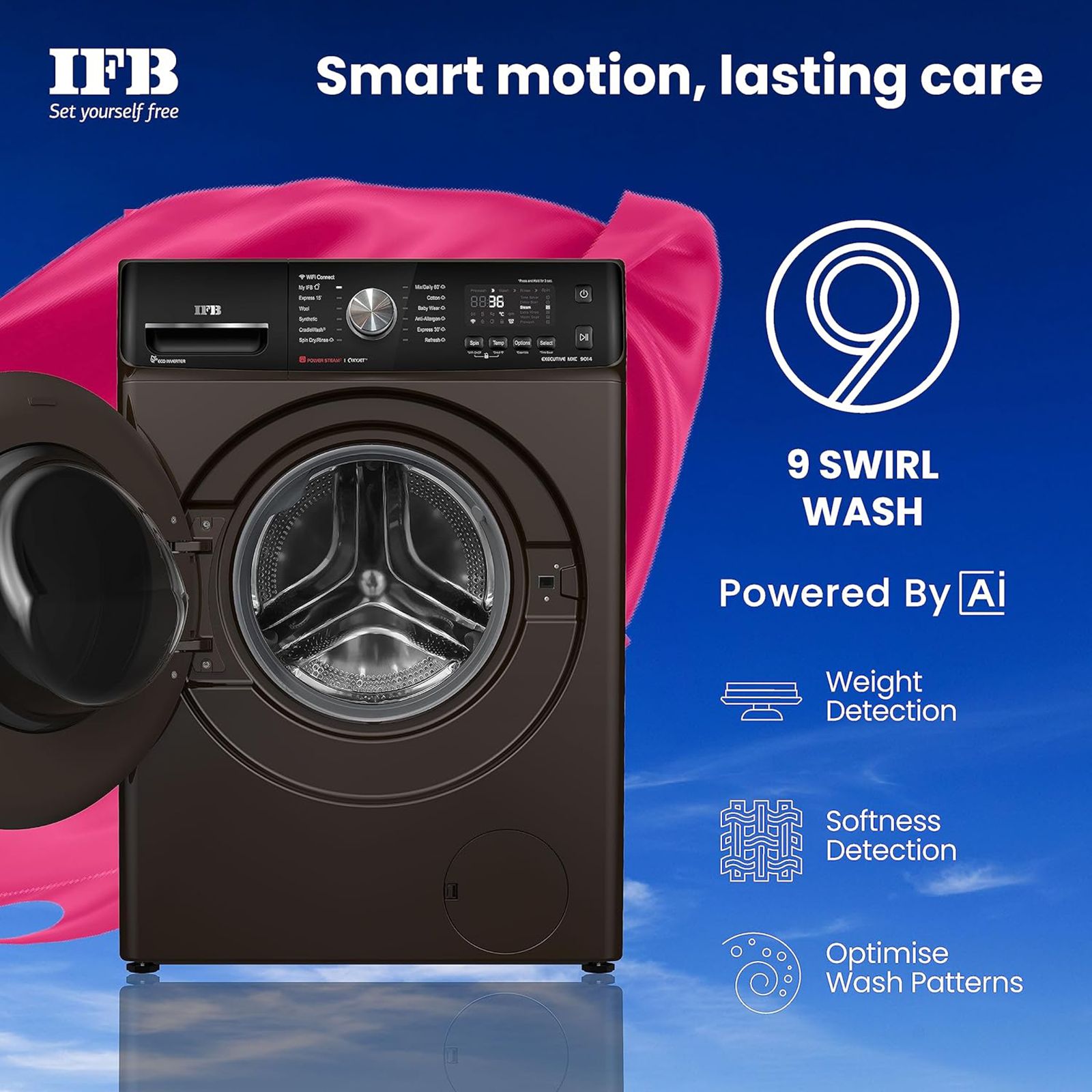 IFB 9 kg 5 Star Inverter Fully Automatic Front Load Washing Machine (Executive MXC, Voice Enabled, Mocha)_10
