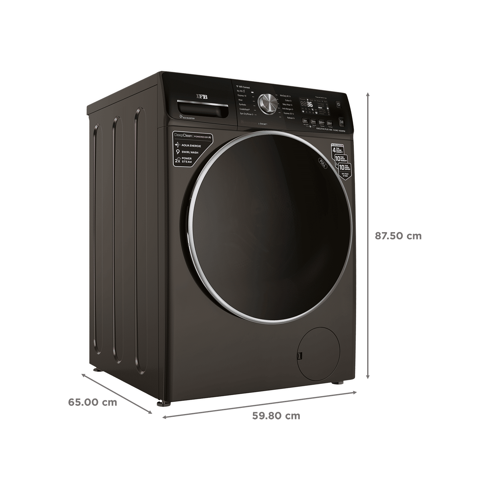 IFB 10 kg 5 Star Inverter Fully Automatic Front Load Washing Machine (Executive Plus MXC, Voice Enabled, Mocha)_3