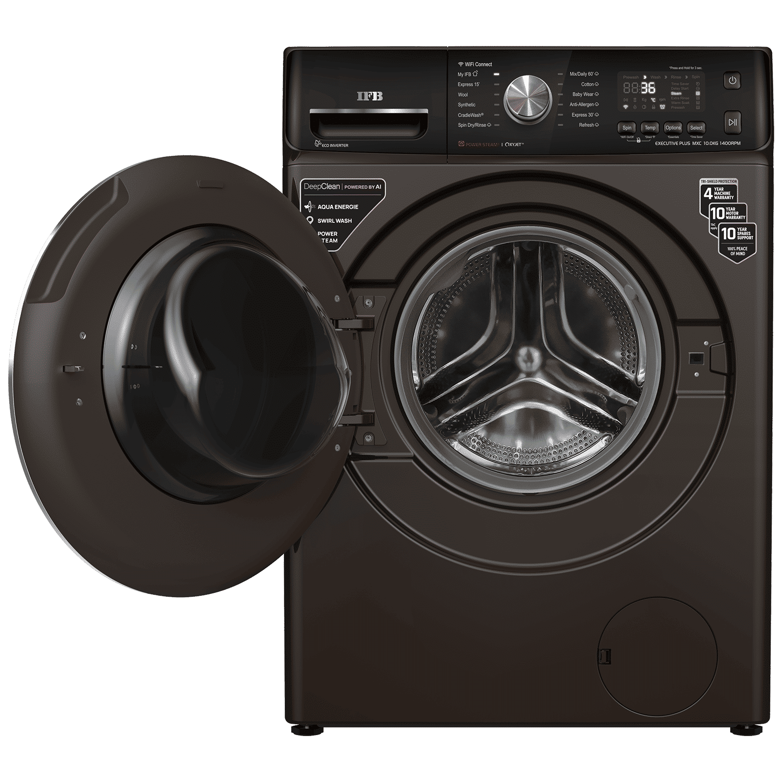 IFB 10 kg 5 Star Inverter Fully Automatic Front Load Washing Machine (Executive Plus MXC, Voice Enabled, Mocha)_6