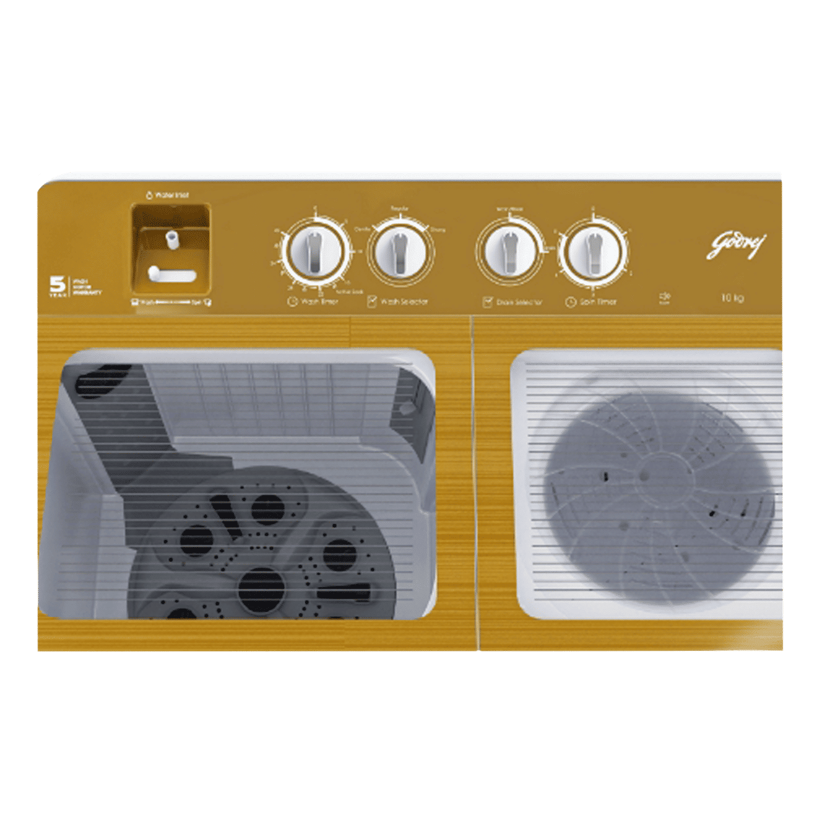 Godrej 10 kg 5 Star Semi Automatic Washing Machine with Tri-Roto Scrub Pulsator (Axis, Royal Gold)_9