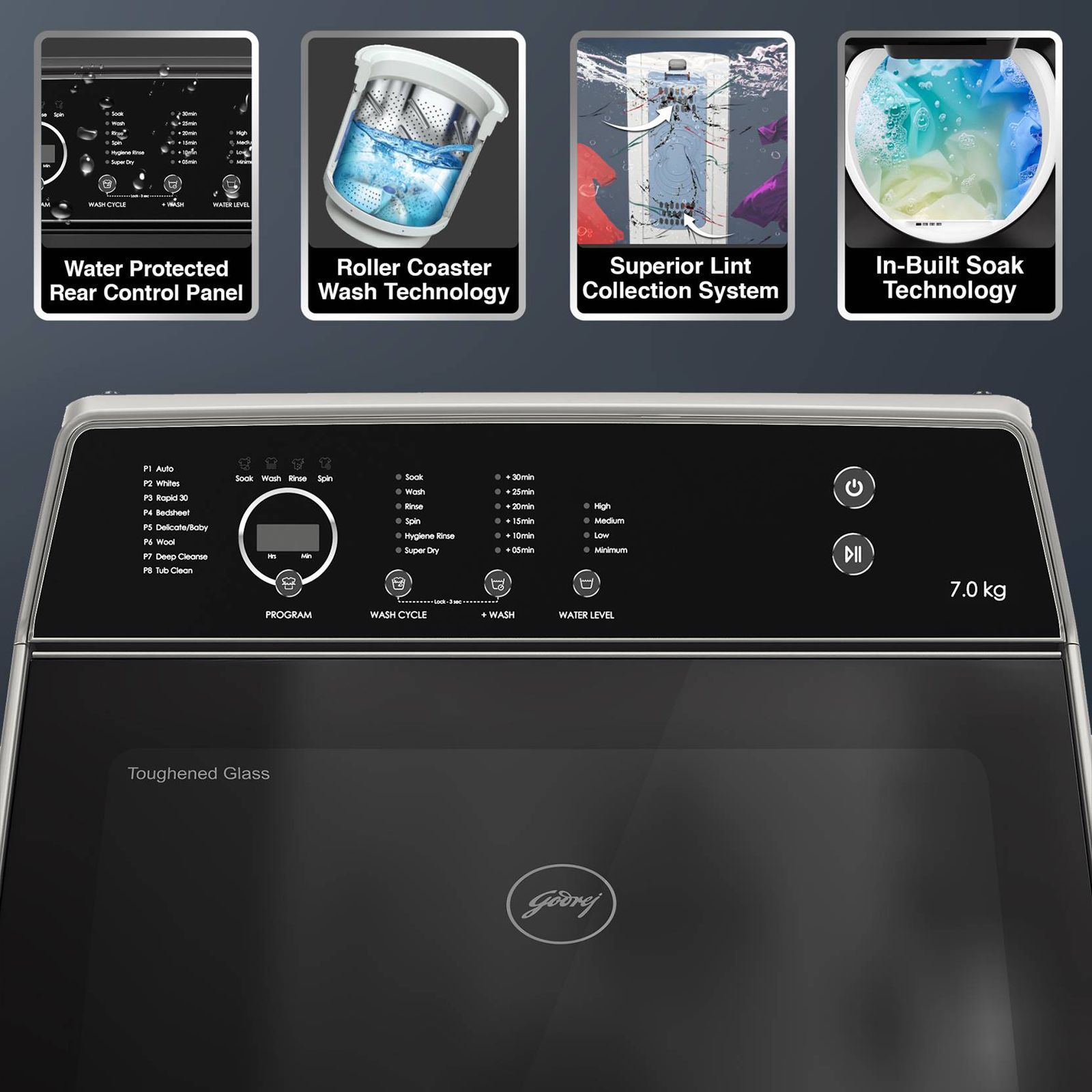 Godrej 7 kg 5 Star Fully Automatic Top Load Washing Machine (Velvet, Magic Lint Filter, Silver Glaze) Godrej 7 kg 5 Star Fully Automatic Top Load Washing Machine (Velvet, Magic Lint Filter, Silver Glaze)_10