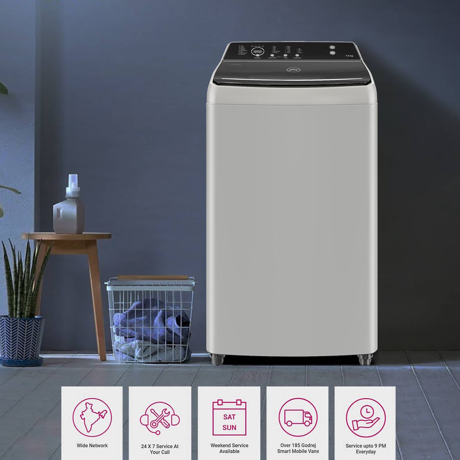 Godrej 7 kg 5 Star Fully Automatic Top Load Washing Machine (Velvet, Magic Lint Filter, Silver Glaze) Godrej 7 kg 5 Star Fully Automatic Top Load Washing Machine (Velvet, Magic Lint Filter, Silver Glaze)_14