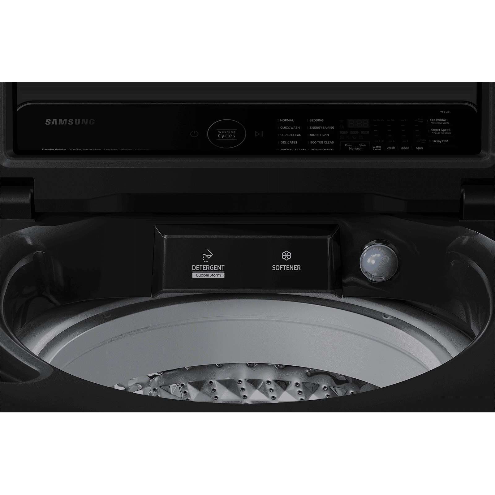 SAMSUNG 11 kg 5 Star Inverter Fully Automatic Top Load Washing Machine (WA11CG5886BVTL, Diamond Drum, Black Caviar)_13