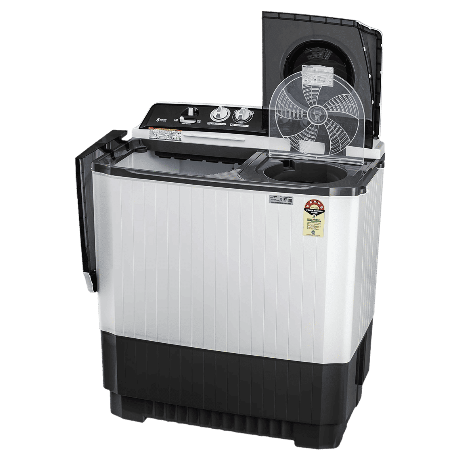 LG 9.5 kg 5 Star Semi Automatic Washing Machine with Roller Jet Pulsator (P955ASGAZ.ADGQEIL, Dark Grey)_14