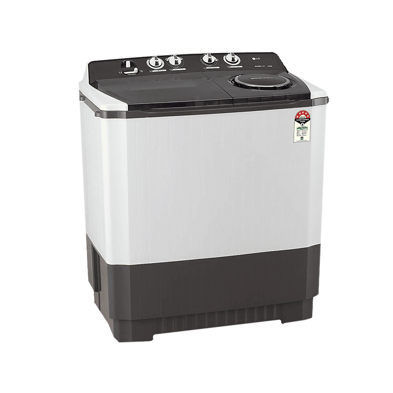 LG 9.5 kg 5 Star Semi Automatic Washing Machine with Roller Jet Pulsator (P955ASGAZ.ADGQEIL, Dark Grey)_5