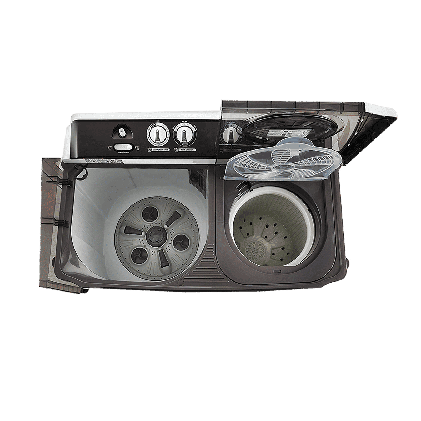 LG 9.5 kg 5 Star Semi Automatic Washing Machine with Roller Jet Pulsator (P955ASGAZ.ADGQEIL, Dark Grey)_8