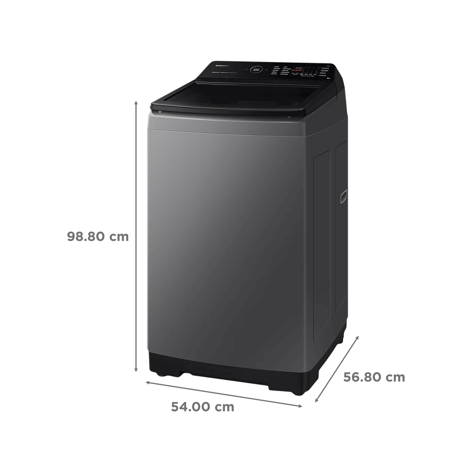 SAMSUNG 8 kg 5 Star Inverter Fully Automatic Top Load Washing Machine (WA80BG4542BDTL, Diamond Drum, Dark Gray)_3