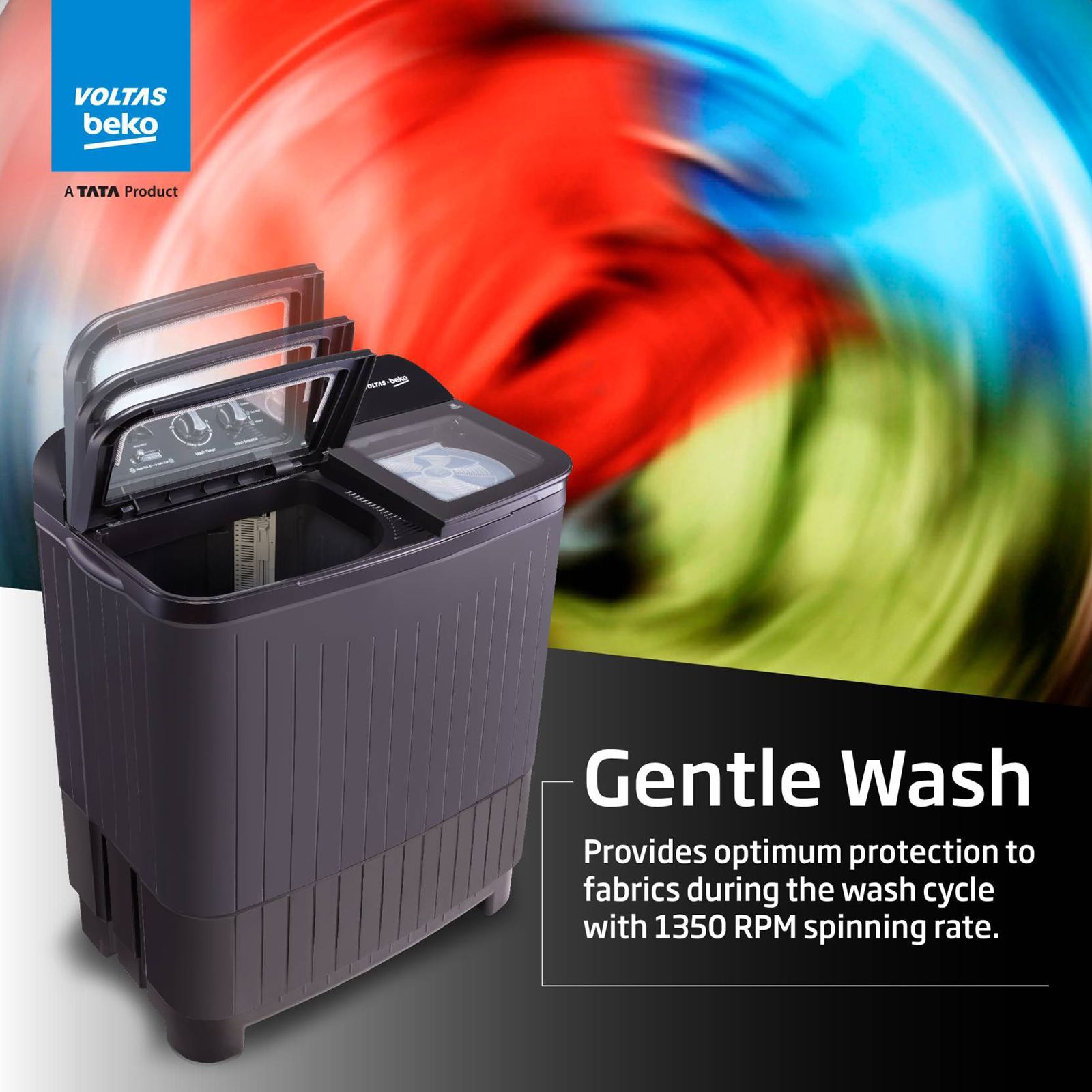 VOLTAS beko 9 kg 5 Star Semi Automatic Washing Machine with Cassette Filter (WTT90UDX/BKGR4KPTD, Black)_17