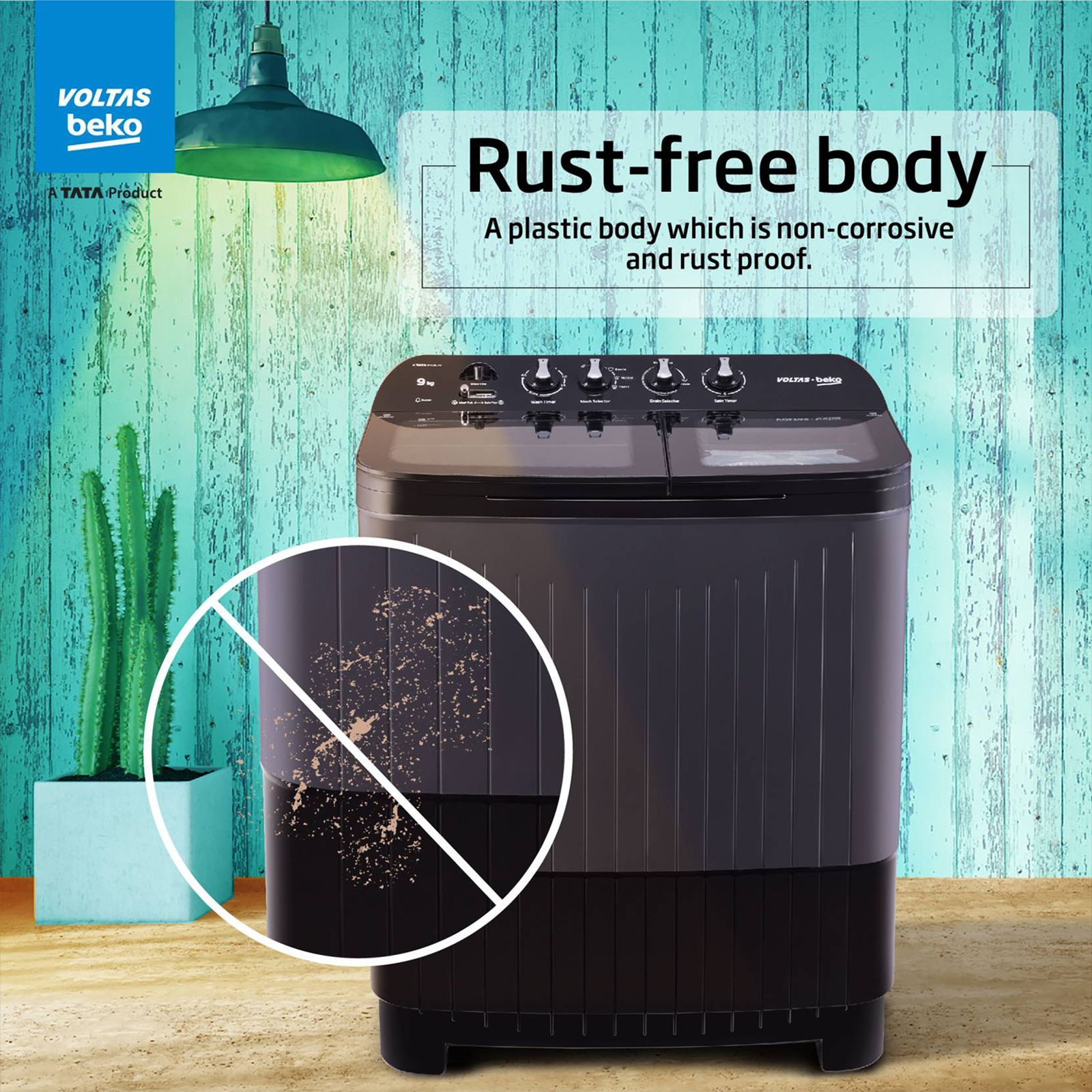 VOLTAS beko 9 kg 5 Star Semi Automatic Washing Machine with Cassette Filter (WTT90UDX/BKGR4KPTD, Black)_18