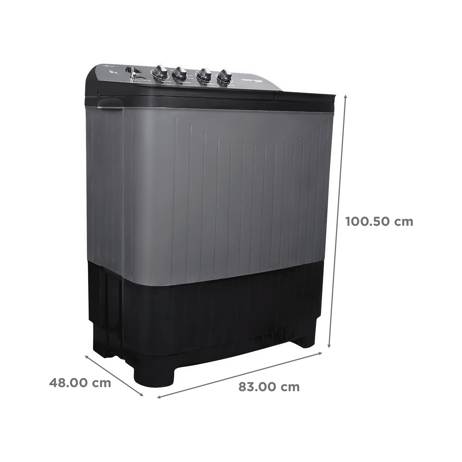 VOLTAS beko 9 kg 5 Star Semi Automatic Washing Machine with Cassette Filter (WTT90UDX/BKGR4KPTD, Black)_3