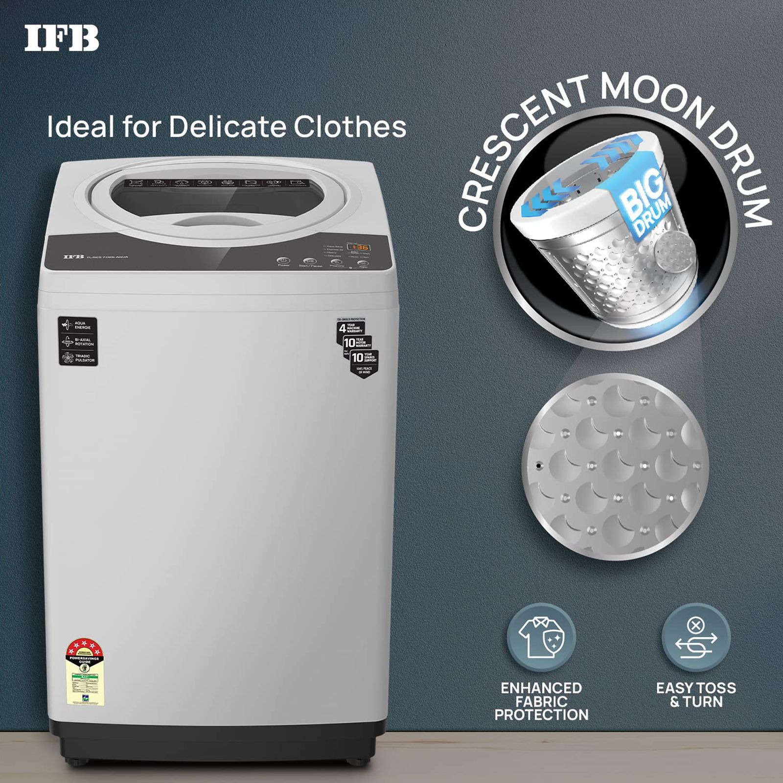 IFB 7 kg 5 Star Fully Automatic Top Load Washing Machine (TL-RES 7.0KG, 3D Wash System, Light Grey) IFB 7 kg 5 Star Fully Automatic Top Load Washing Machine (TL-RES 7.0KG, 3D Wash System, Light Grey)_11