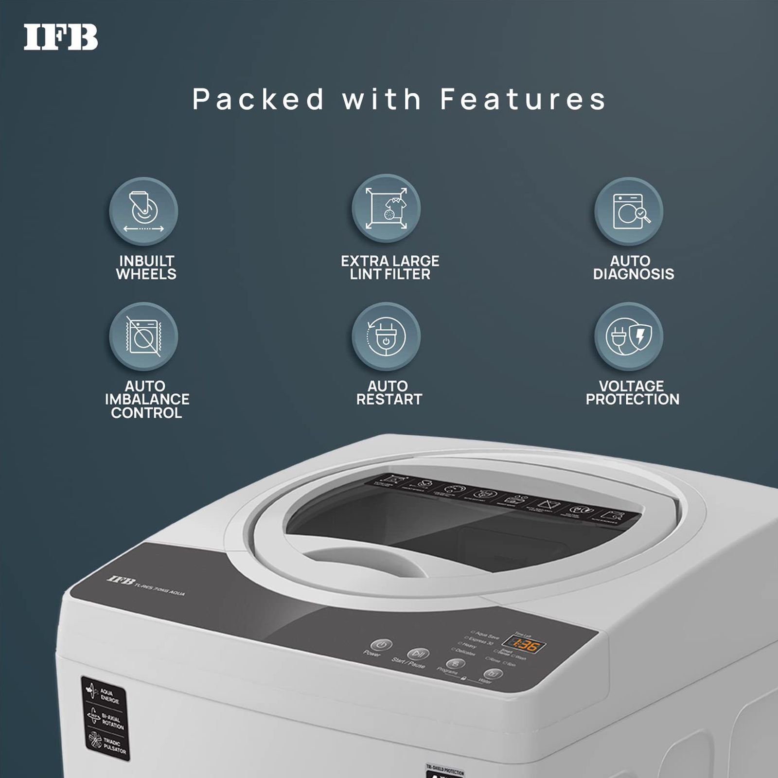 IFB 7 kg 5 Star Fully Automatic Top Load Washing Machine (TL-RES 7.0KG, 3D Wash System, Light Grey) IFB 7 kg 5 Star Fully Automatic Top Load Washing Machine (TL-RES 7.0KG, 3D Wash System, Light Grey)_15
