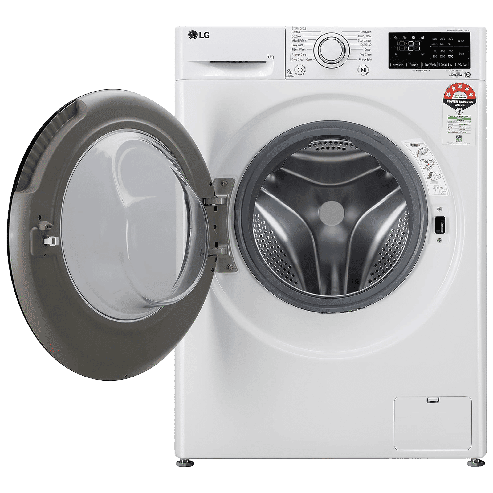 LG 7 kg 5 Star Inverter Fully Automatic Front Load Washing Machine (FHV1207Z2W, In-built Heater, White) LG 7 kg 5 Star Inverter Fully Automatic Front Load Washing Machine (FHV1207Z2W, In-built Heater, White)_6