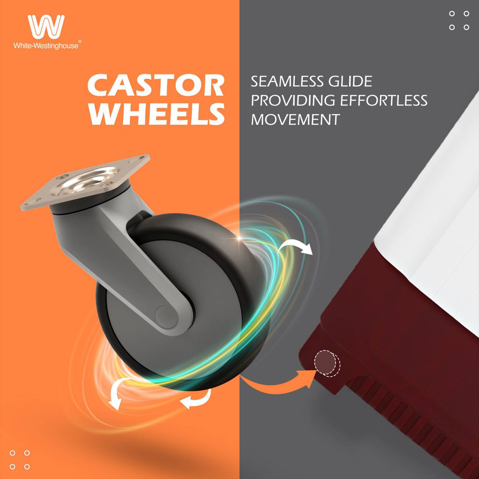 White Westinghouse 7 kg Semi Automatic Washing Machine with Pulsator Washing Technique (SFW7000, Burgundy)_13