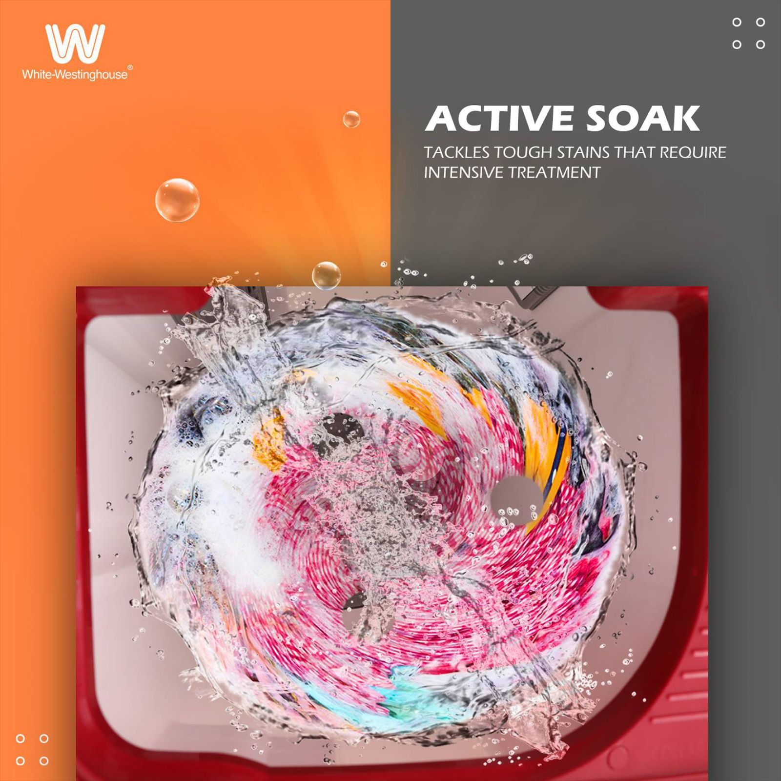 White Westinghouse 7 kg Semi Automatic Washing Machine with Pulsator Washing Technique (SFW7000, Burgundy)_18