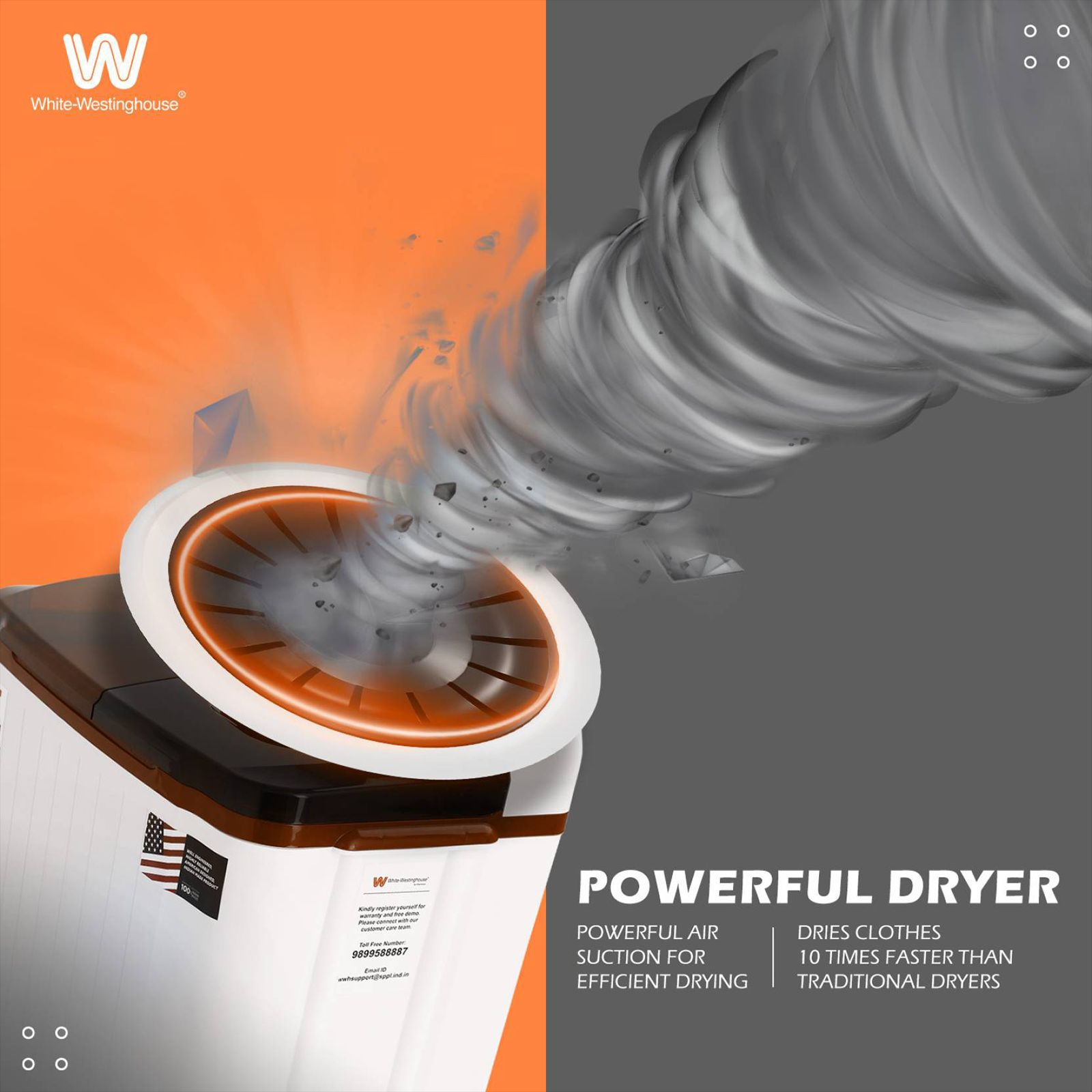 White Westinghouse 7 kg Semi Automatic Washing Machine with Pulsator Washing Technique (SFW7000, Burgundy)_20