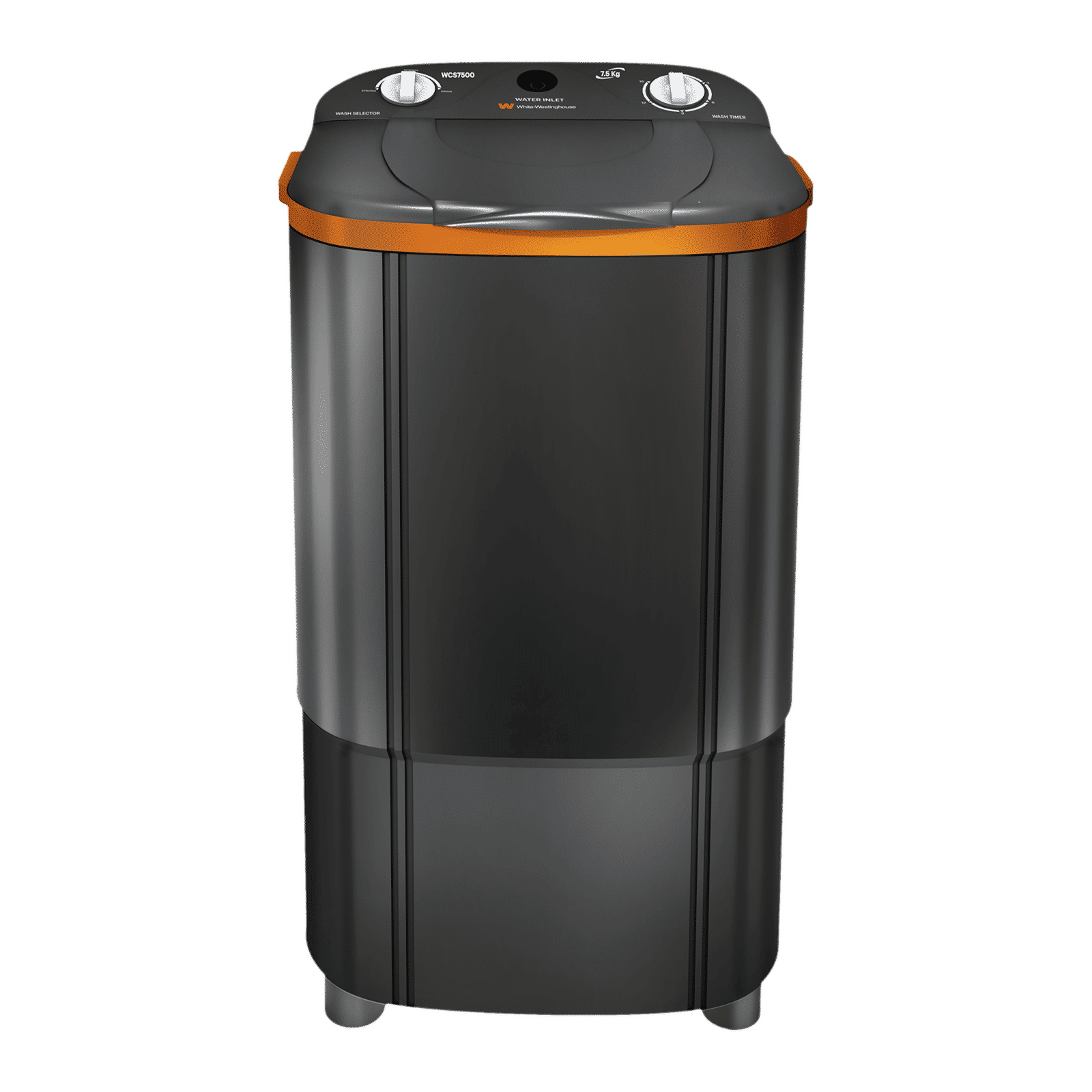 White Westinghouse 7.5 kg Semi Automatic Washer with Pulsator Washing Technique (WCS7500, Grey) White Westinghouse 7.5 kg Semi Automatic Washer with Pulsator Washing Technique (WCS7500, Grey)_1