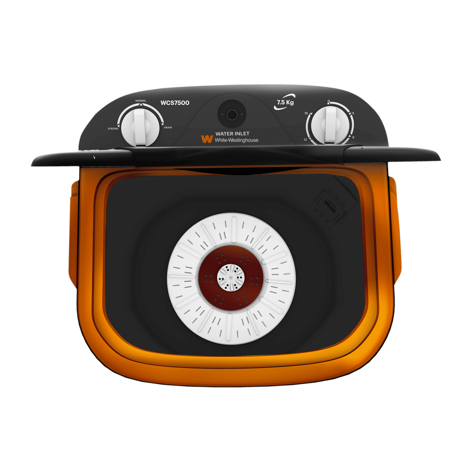 White Westinghouse 7.5 kg Semi Automatic Washer with Pulsator Washing Technique (WCS7500, Grey) White Westinghouse 7.5 kg Semi Automatic Washer with Pulsator Washing Technique (WCS7500, Grey)_7