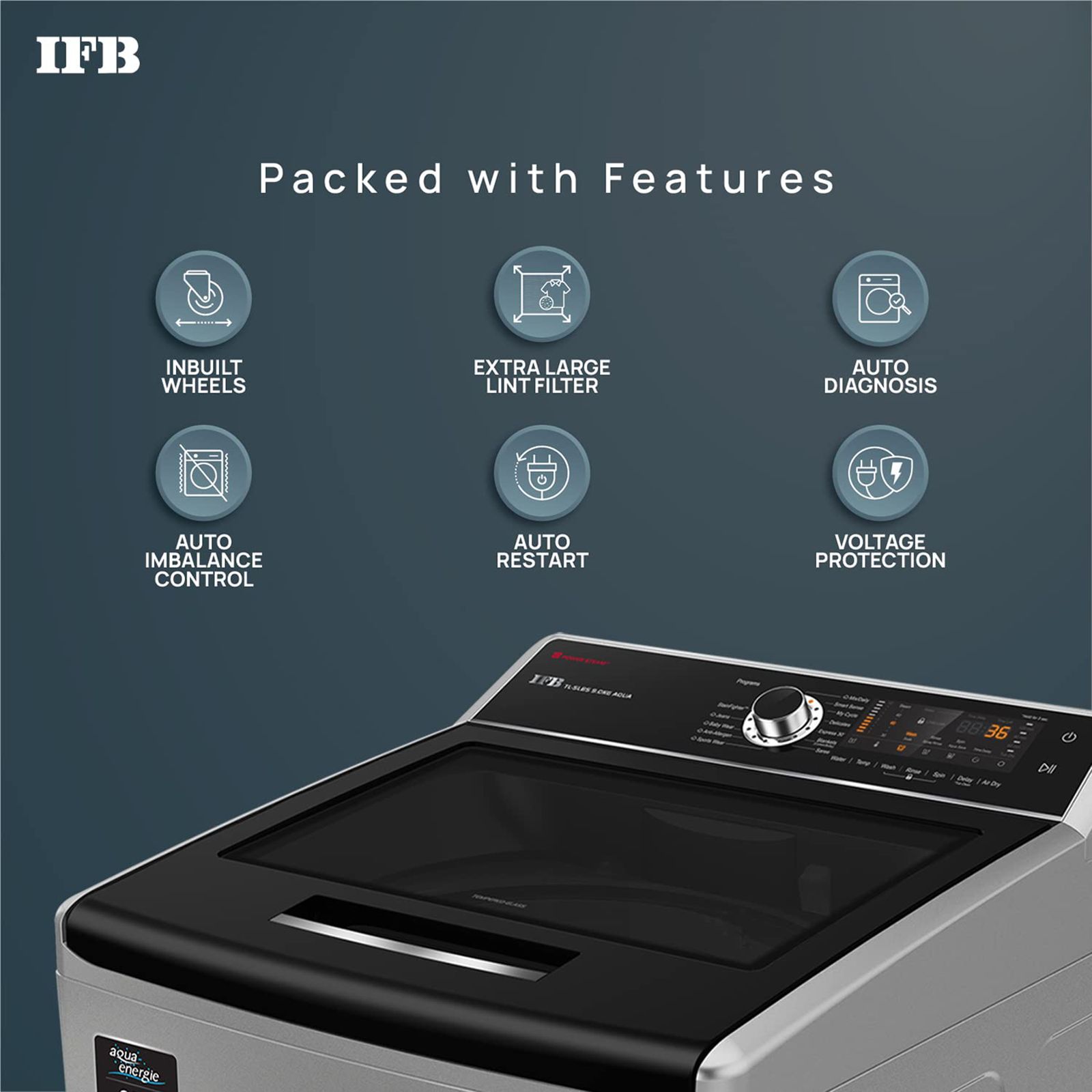 IFB 9 kg 5 Star Fully Automatic Top Load Washing Machine (TL-SLBS 9.0KG AQUA, Triadic Pulsator, Sparkle Silver) IFB 9 kg 5 Star Fully Automatic Top Load Washing Machine (TL-SLBS 9.0KG AQUA, Triadic Pulsator, Sparkle Silver)_12