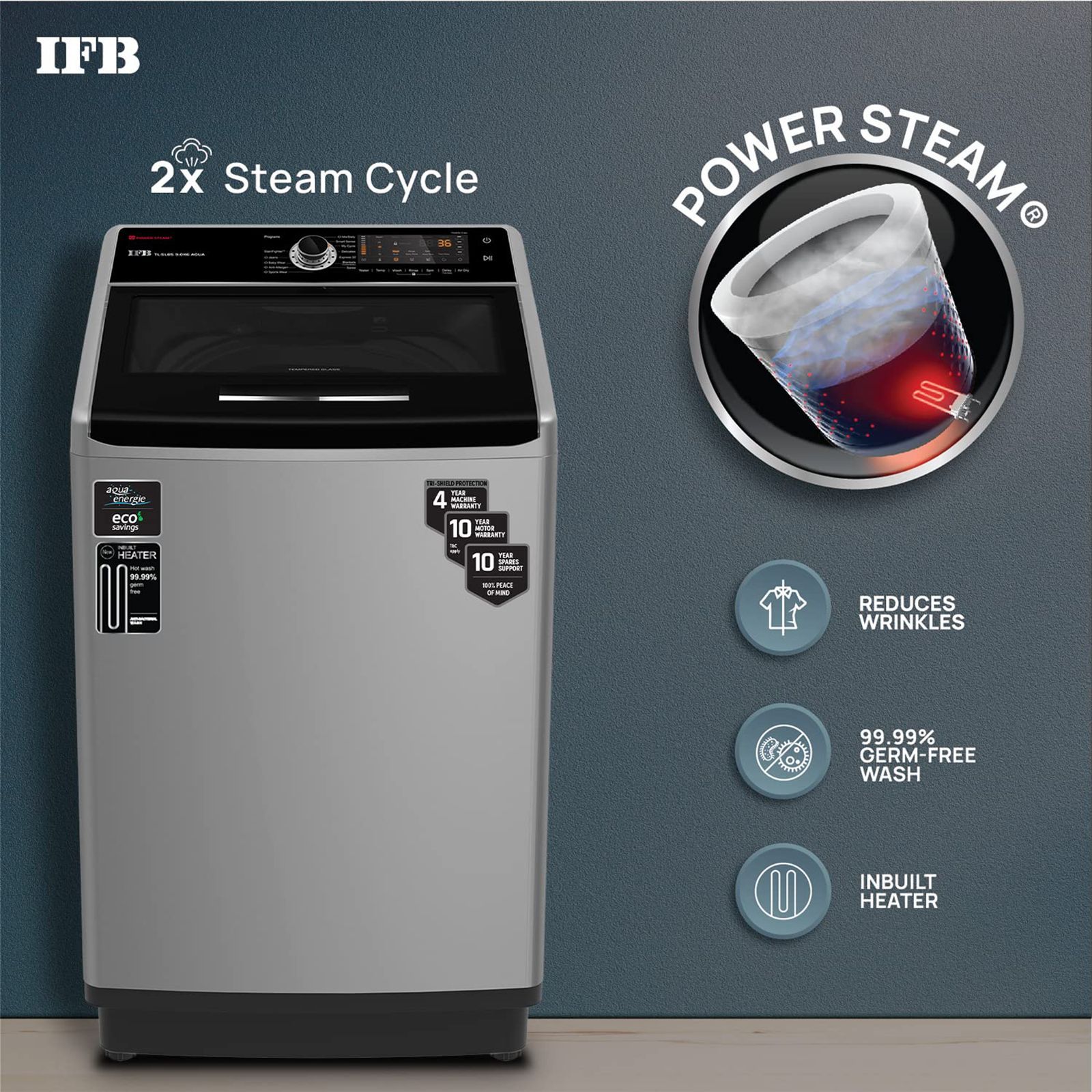 IFB 9 kg 5 Star Fully Automatic Top Load Washing Machine (TL-SLBS 9.0KG AQUA, Triadic Pulsator, Sparkle Silver) IFB 9 kg 5 Star Fully Automatic Top Load Washing Machine (TL-SLBS 9.0KG AQUA, Triadic Pulsator, Sparkle Silver)_17