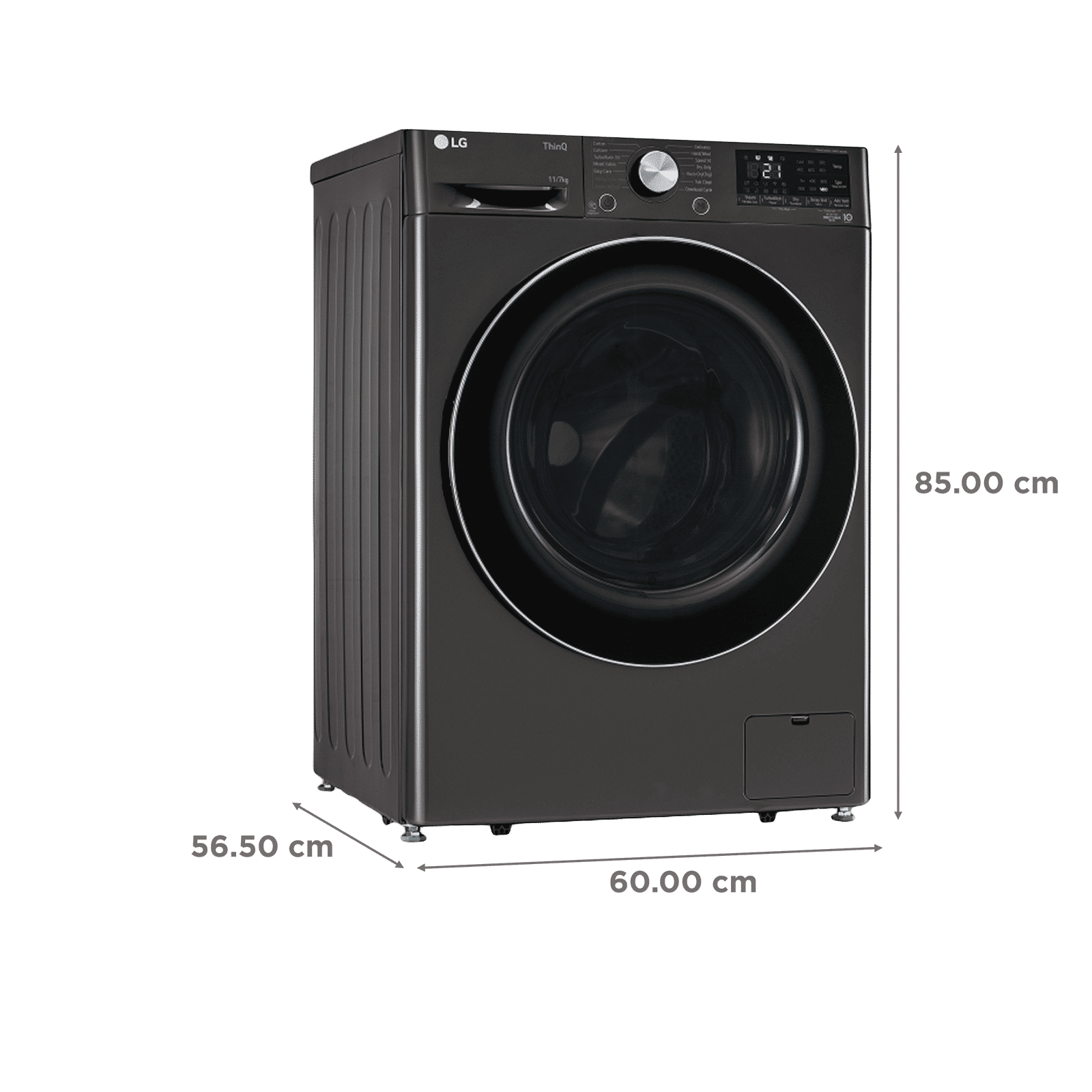 LG Vivace 11 kg/7 kg 5 Star Fully Automatic Front Load Washer Dryer Combo (AI Direct Drive Technology, FHD1107STB.ABLQEIL, Black VCM)_3