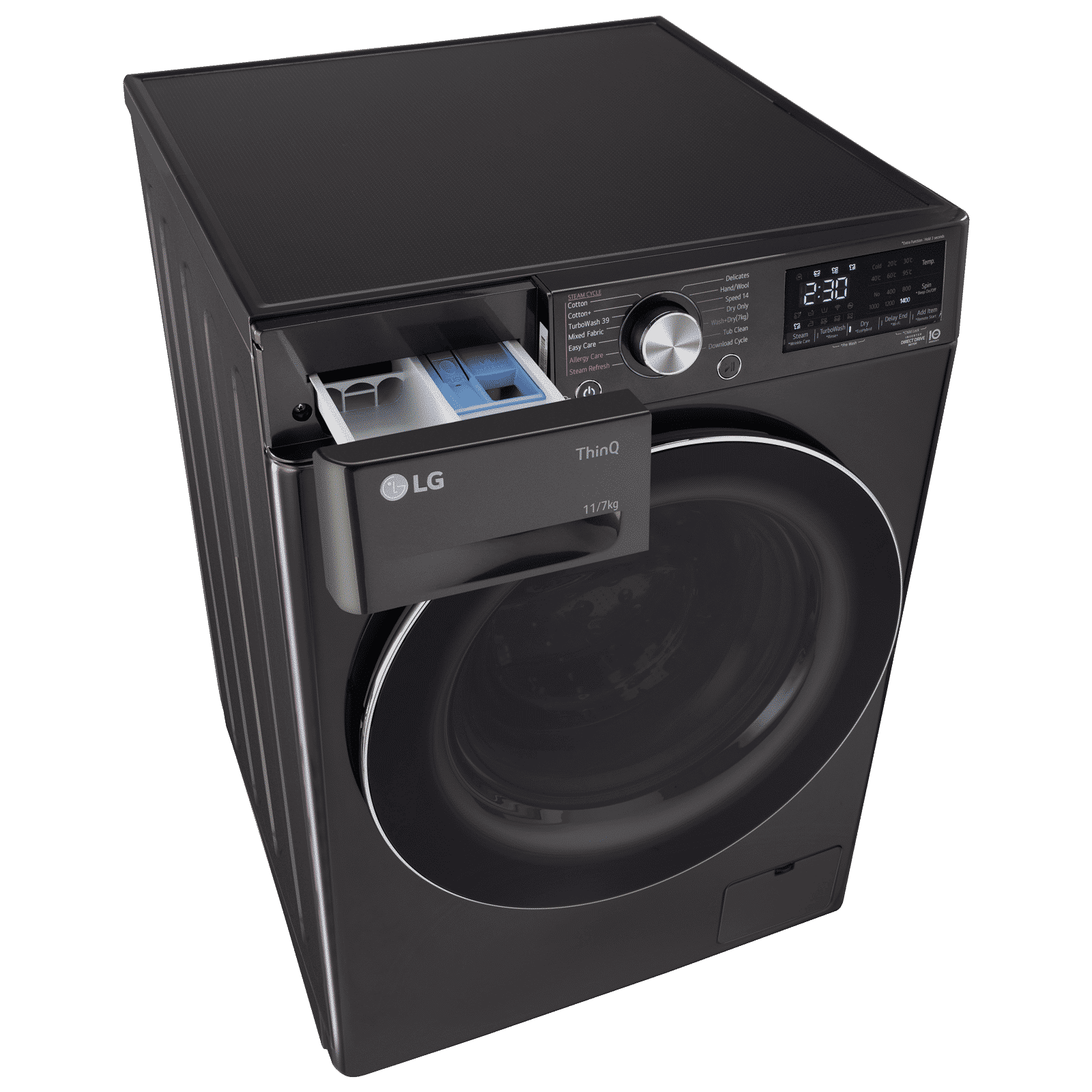 LG Vivace 11 kg/7 kg 5 Star Fully Automatic Front Load Washer Dryer Combo (AI Direct Drive Technology, FHD1107STB.ABLQEIL, Black VCM)_8