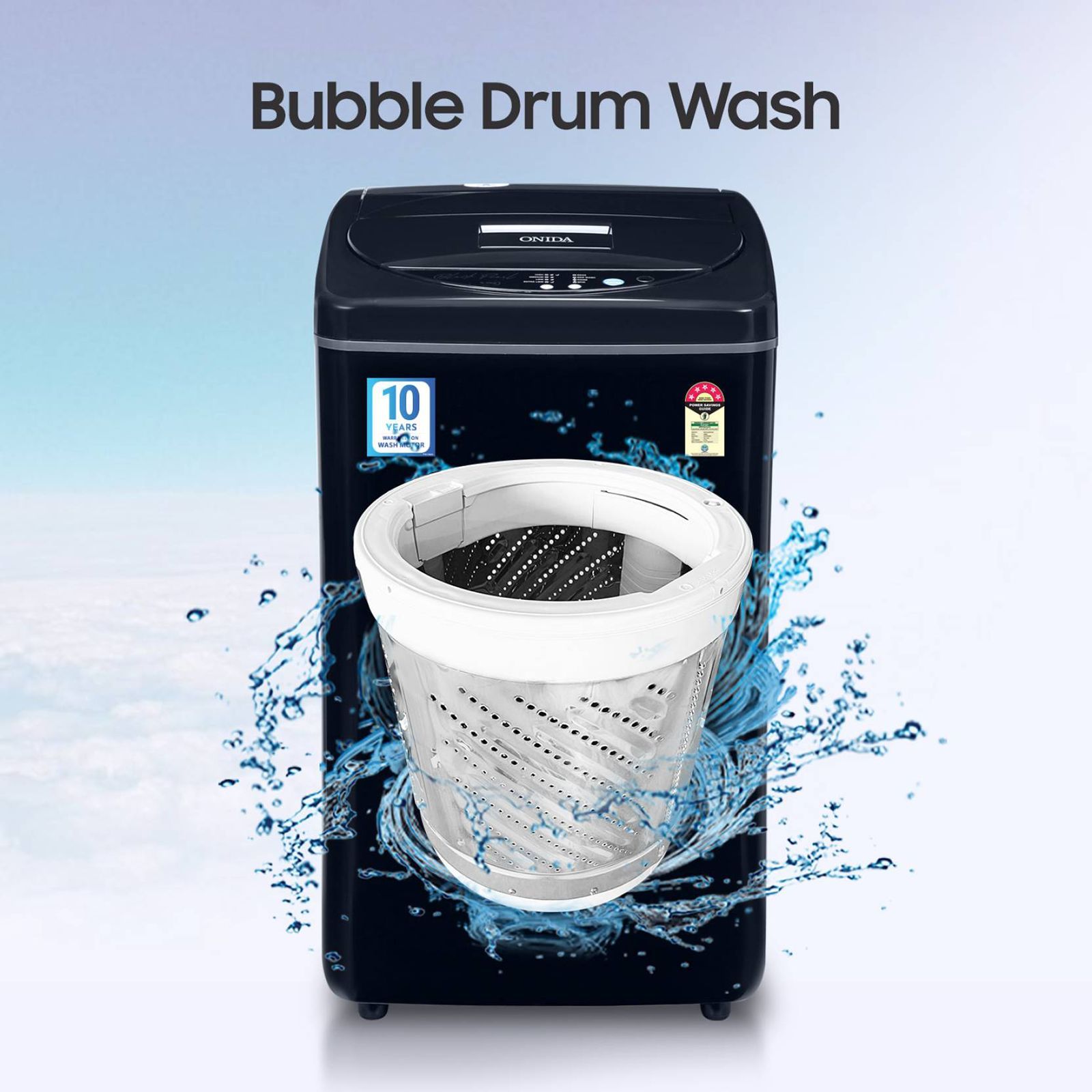 ONIDA 6.5 kg 5 Star Fully Automatic Top Load Washing Machine (T65CDN, Bubble Drum Technology, Black)_17