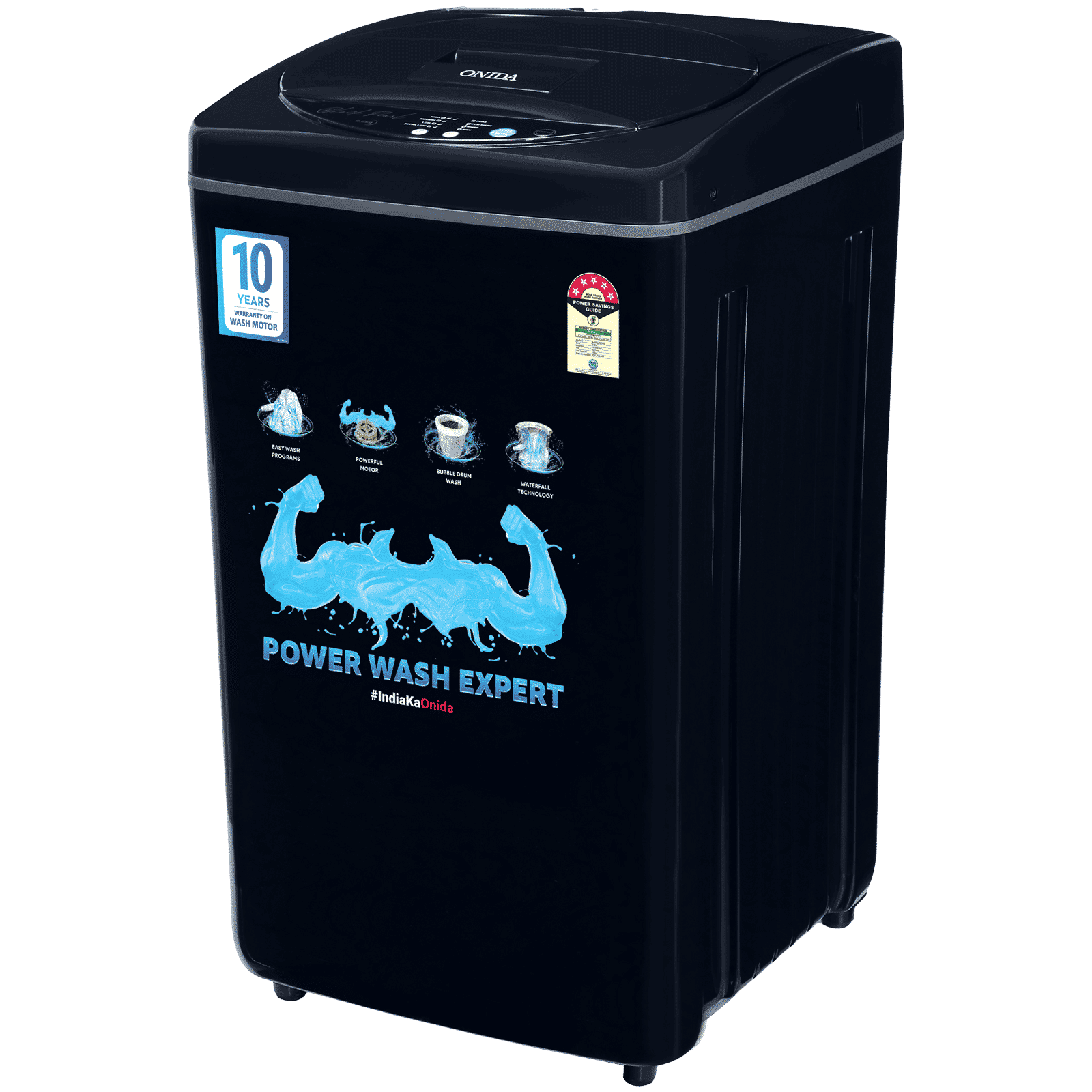 ONIDA 6.5 kg 5 Star Fully Automatic Top Load Washing Machine (T65CDN, Bubble Drum Technology, Black)_6