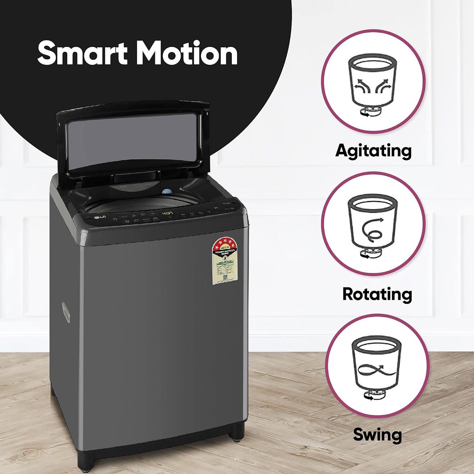 LG 11 kg 5 Star Inverter Fully Automatic Top Load Washing Machine (THD11SWM.ABMQEIL, AI Direct Drive, Middle Black)_13