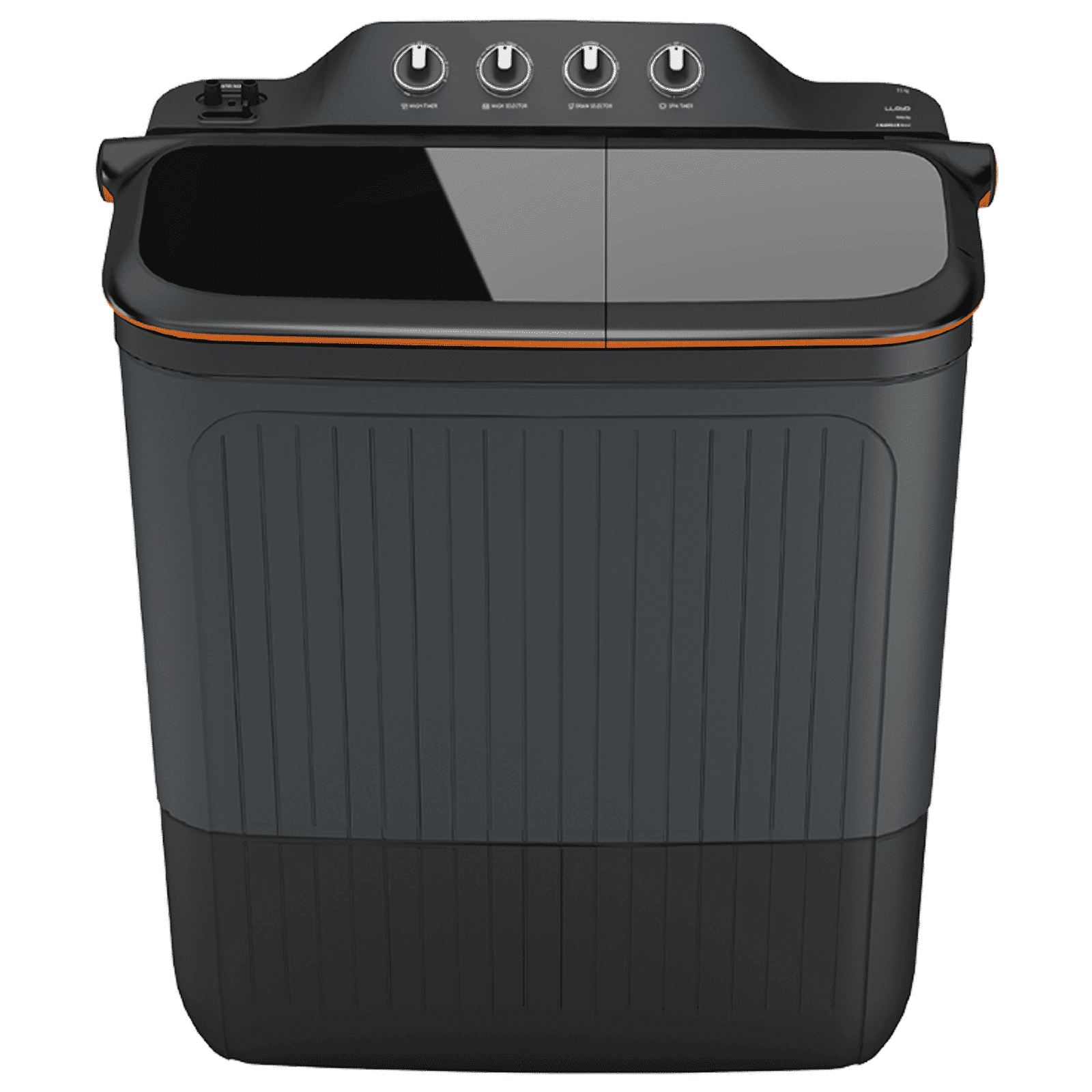 LLOYD 7.5 kg 5 Star Semi Automatic Washing Machine with 3 Wash Programs (GLWMS75CVGEL, Grey)_1