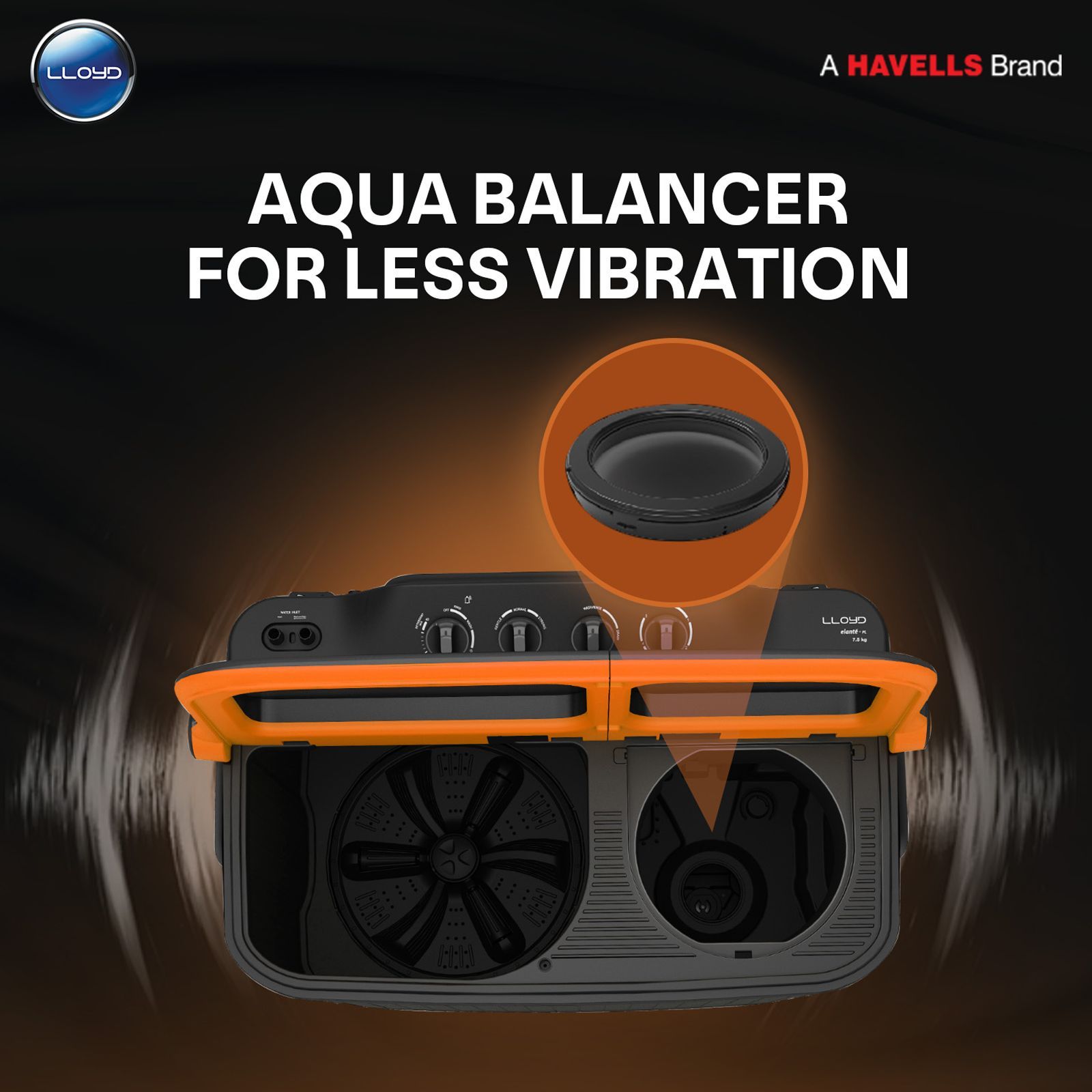 LLOYD 7.5 kg 5 Star Semi Automatic Washing Machine with 3 Wash Programs (GLWMS75CVGEL, Grey)_8