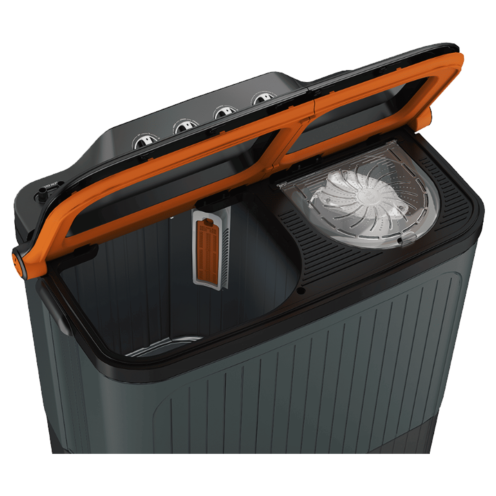 LLOYD 7.5 kg 5 Star Semi Automatic Washing Machine with 3 Wash Programs (GLWMS75CVGEL, Grey)_5