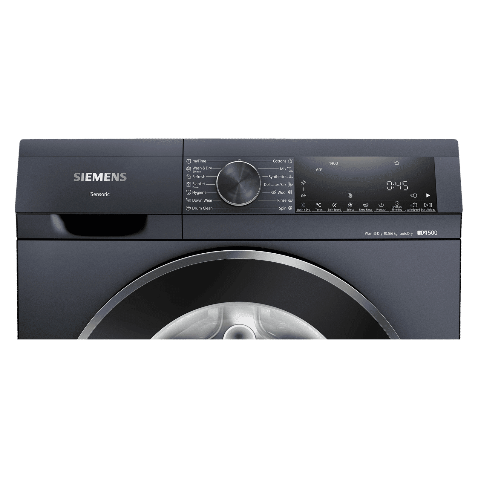 SIEMENS 10.5 kg/6 kg Fully Automatic Front Load Washer Dryer Combo (Multiple Water Protection, WNE4A2UPIN, Dark Blue)_3