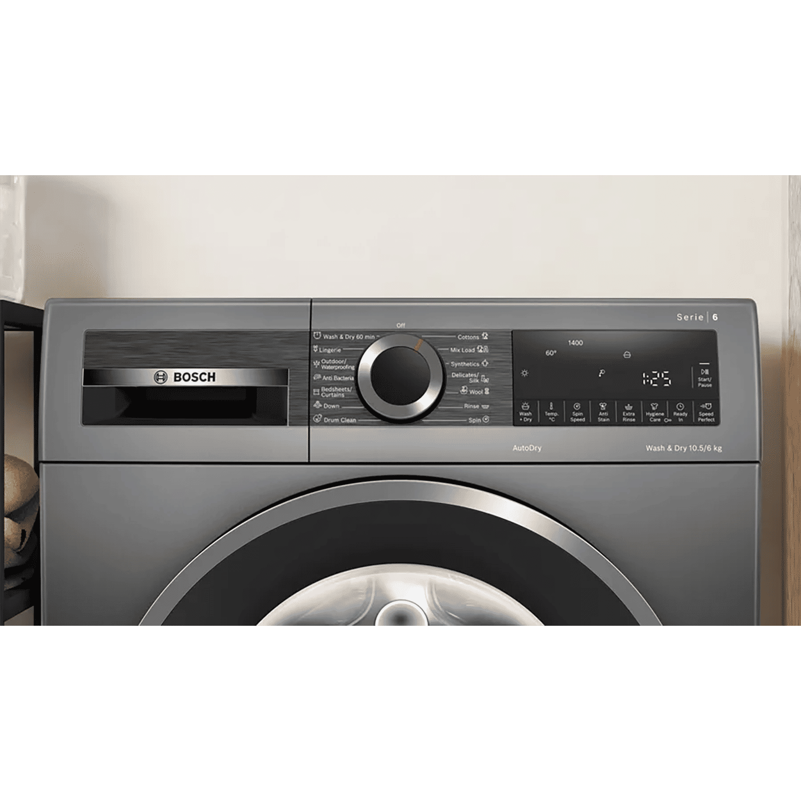 BOSCH 10.5/6 kg 5 Star Fully Automatic Front Load Washer Dryer(Series 6, WNA2E4U1IN, In-built Heater, Grey) BOSCH 10.5/6 kg 5 Star Fully Automatic Front Load Washer Dryer(Series 6, WNA2E4U1IN, In-built Heater, Grey)_15