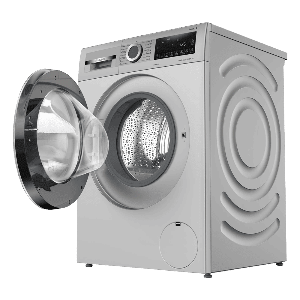BOSCH 10.5/6 kg 5 Star Fully Automatic Front Load Washer Dryer(Series 6, WNA264U9IN, In-built Heater, Silver)_9