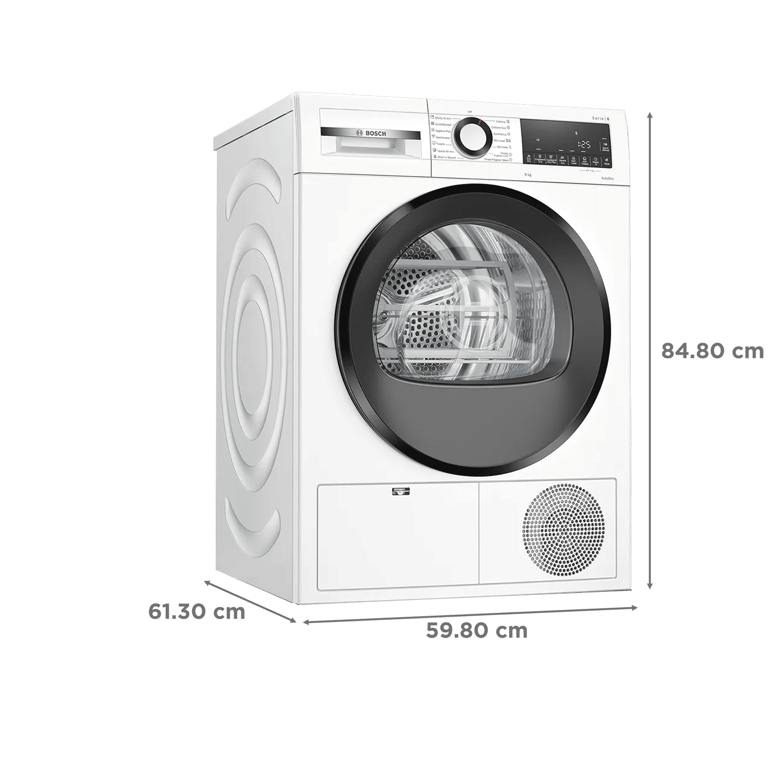 BOSCH 8 kg Fully Automatic Front Load Dryer(Series 4, WPG23100IN, LED Display, White) BOSCH 8 kg Fully Automatic Front Load Dryer(Series 4, WPG23100IN, LED Display, White)_2
