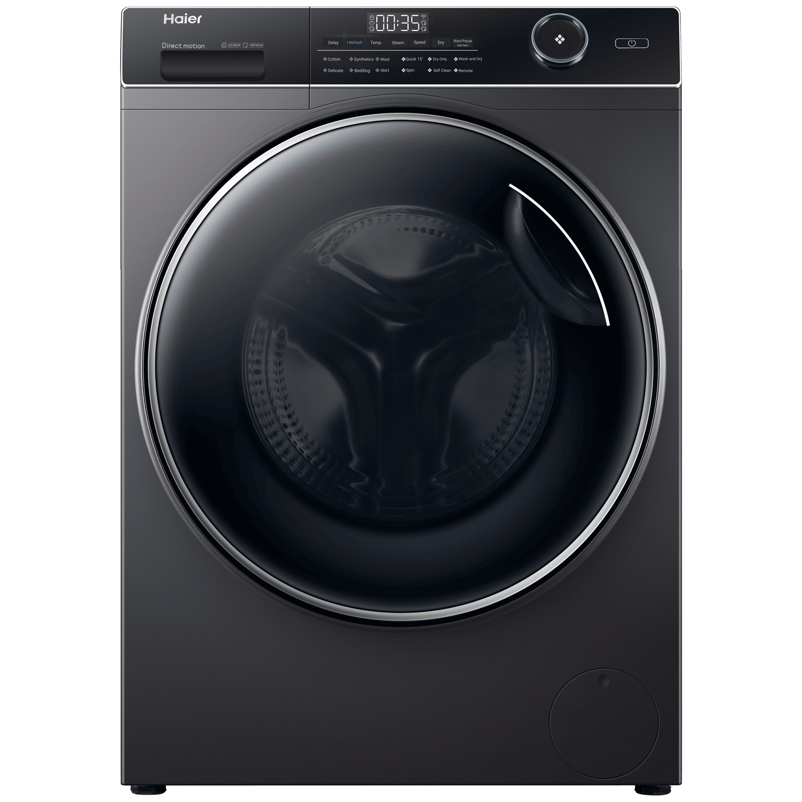 Haier 10.5/7 kg 5 Star Fully Automatic Front Load Washer Dryer(HWD105-B14959S8U1, Direct Motion Motor, Dark Jade Silver)_1